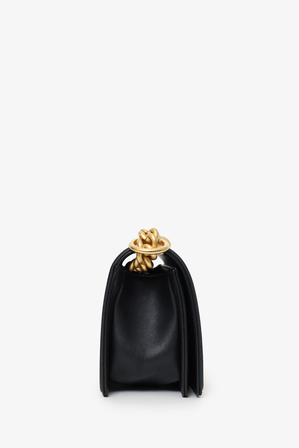 Pre-Loved Chanel™ 2022+ Black Quilted Lambskin Small Boy Bag