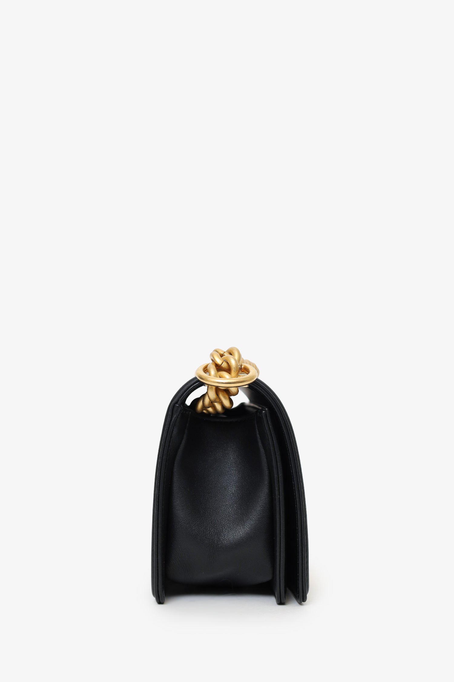 Pre-Loved Chanel™ 2022+ Black Quilted Lambskin Small Boy Bag
