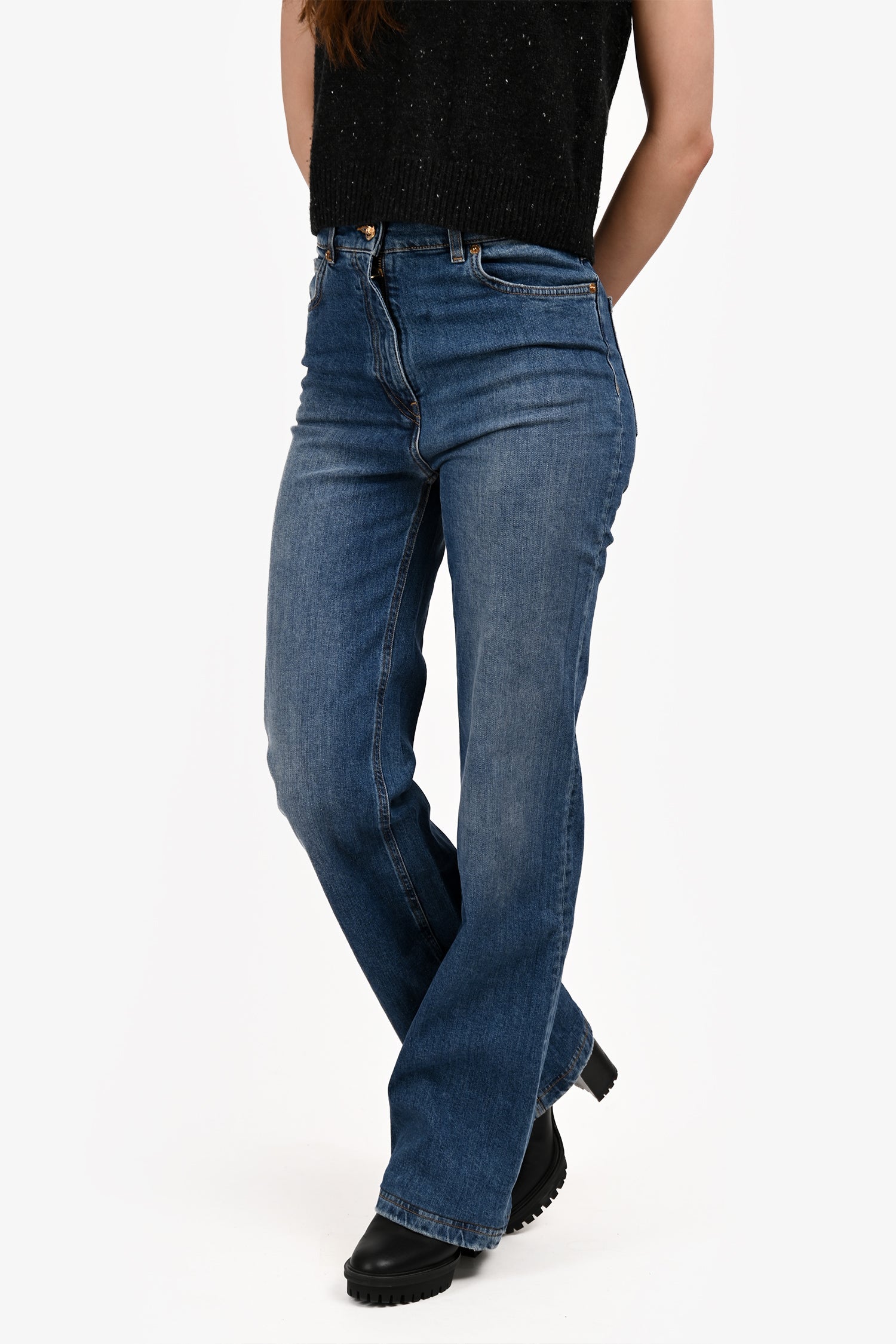 Versace Blue Denim Medusa Jeans Size 25