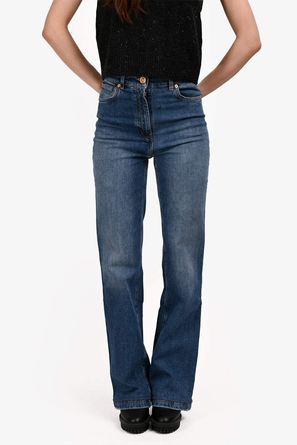 Versace Blue Denim Medusa Jeans Size 25