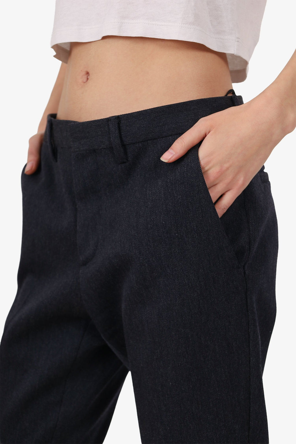 Miu Miu 2007 Grey Wool Tailored Capris Size 38