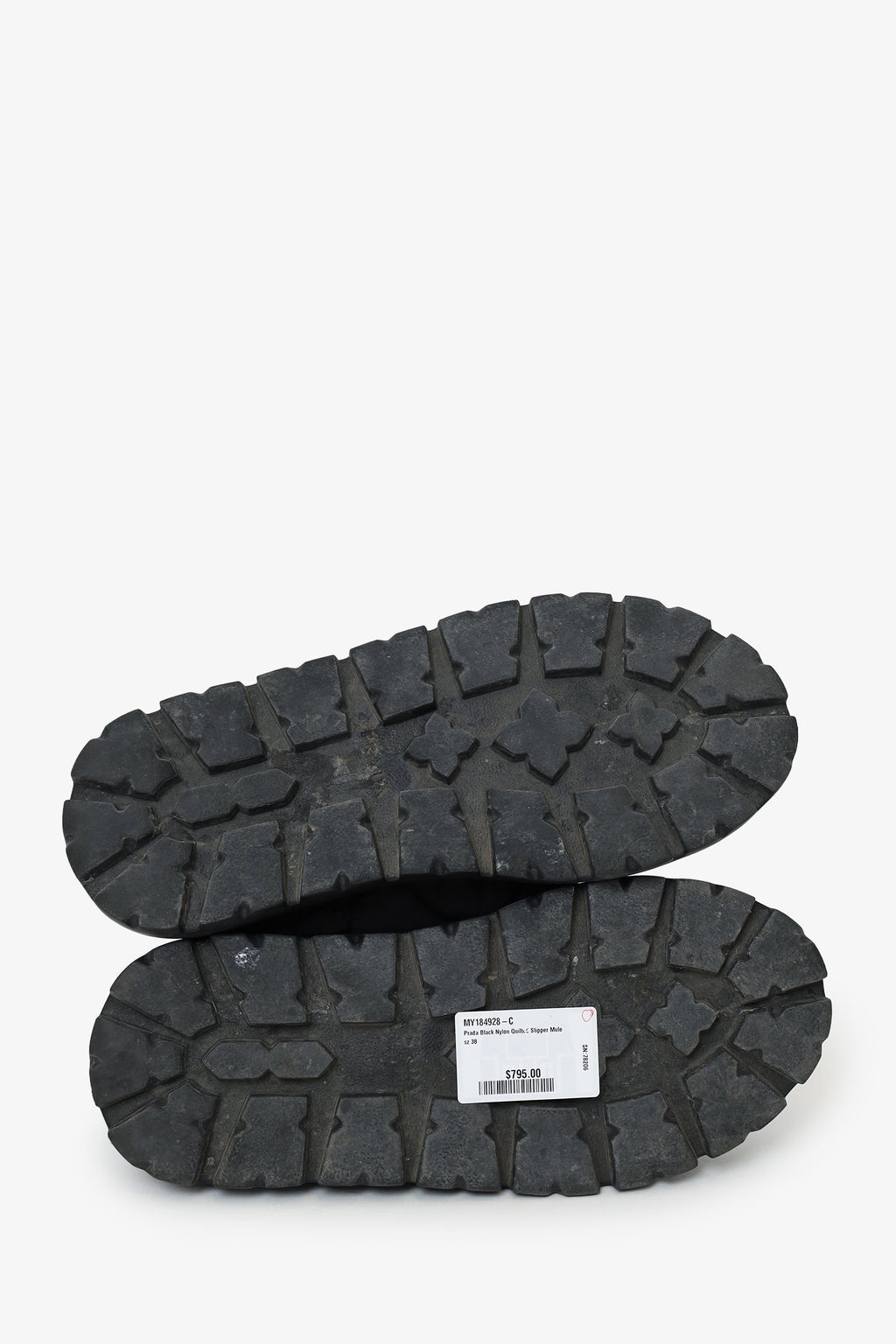 Prada Black Nylon Quilted Slipper Mule Size 38