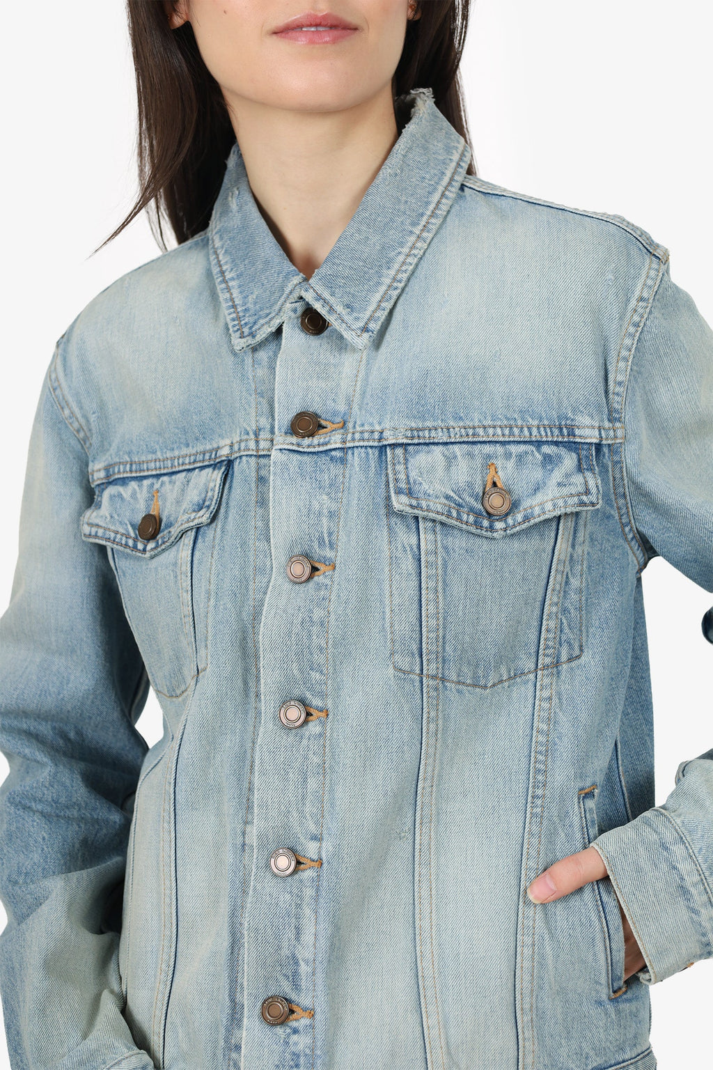 Saint Laurent Blue Classic Denim Jacket Size 46