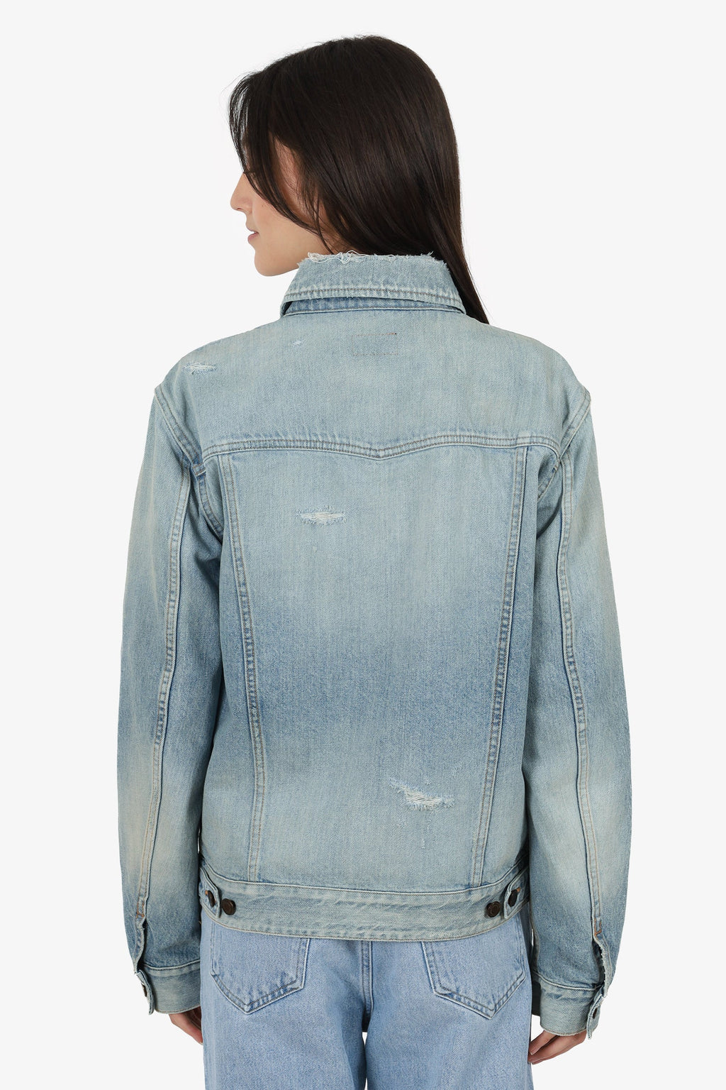 Saint Laurent Blue Classic Denim Jacket Size 46
