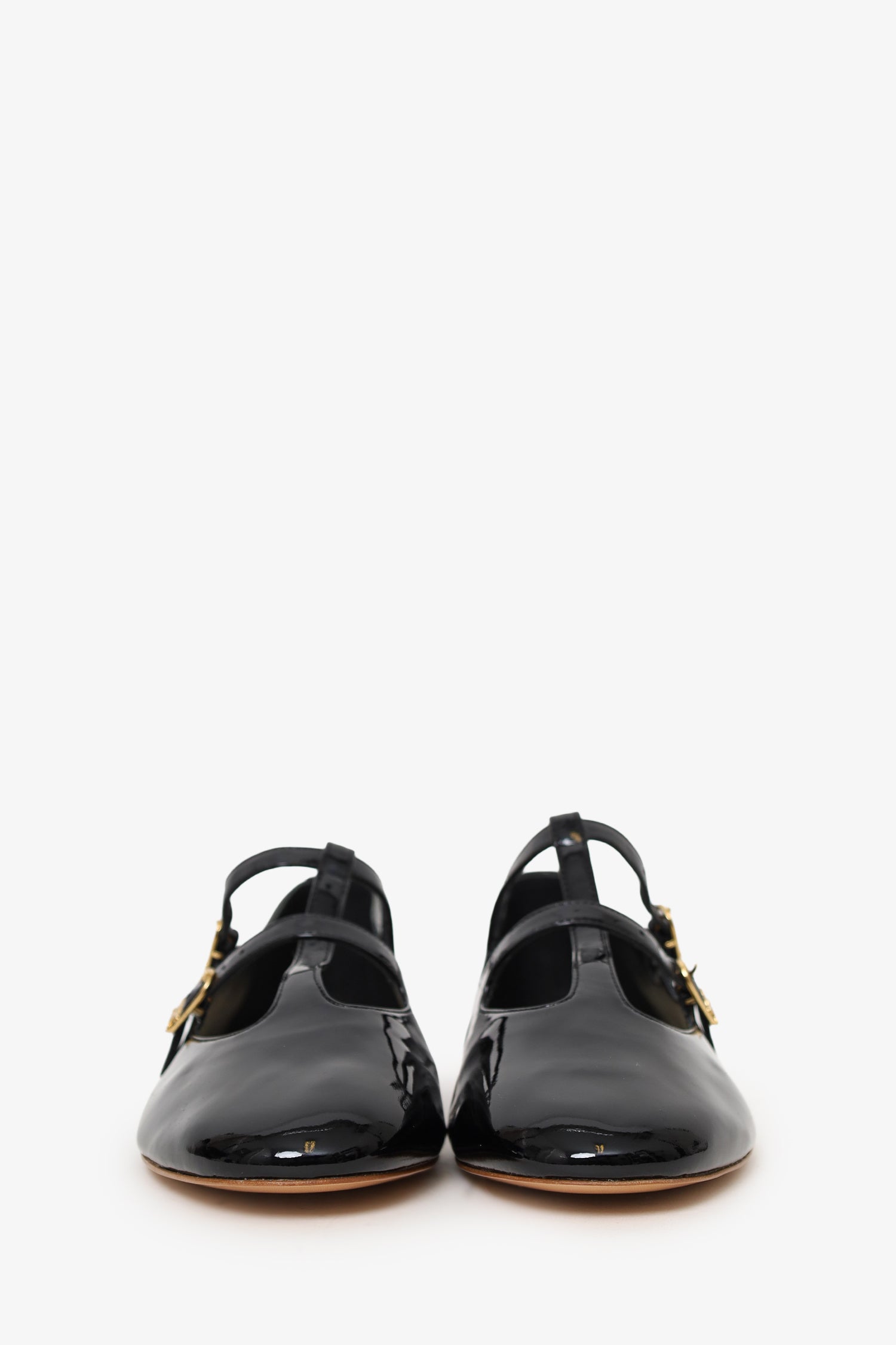 Celine Black Patent Leather Mary-Jane Flats Size 39