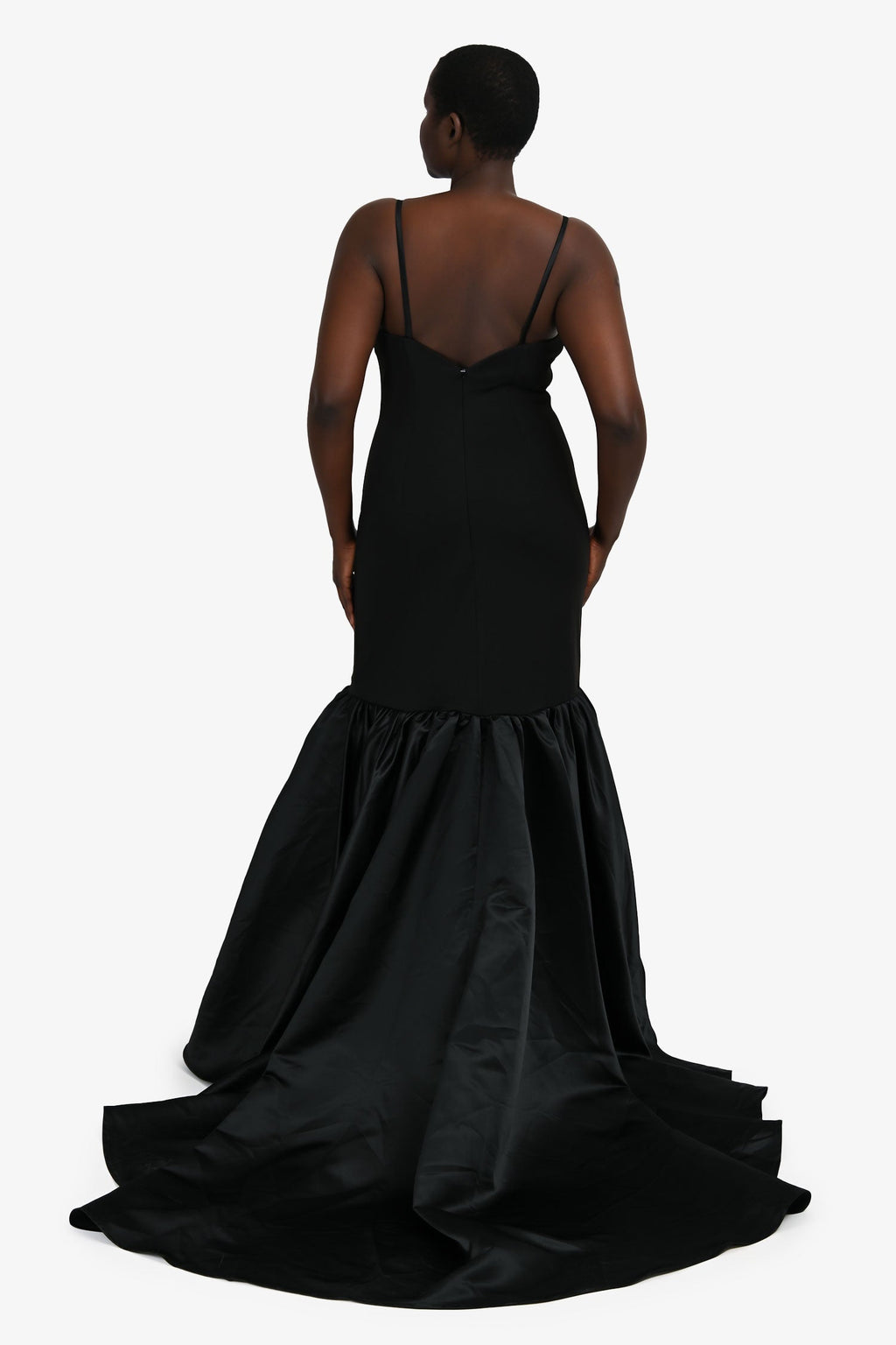 I The Label Black Bow Ruffled Skirt Gown Size 3XL