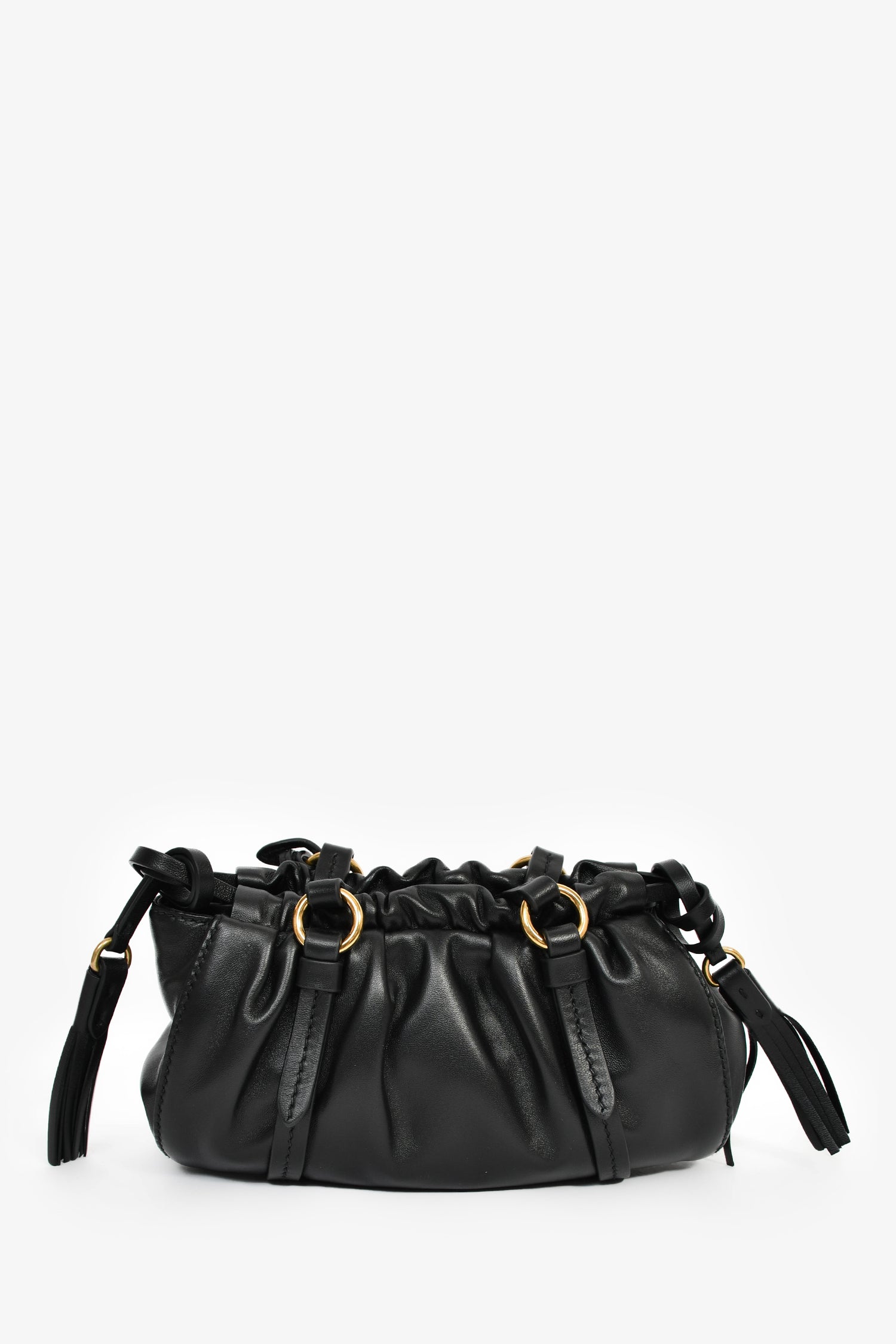 Miu Miu Black Leather Mini Joie Nappa Shoulder Bag