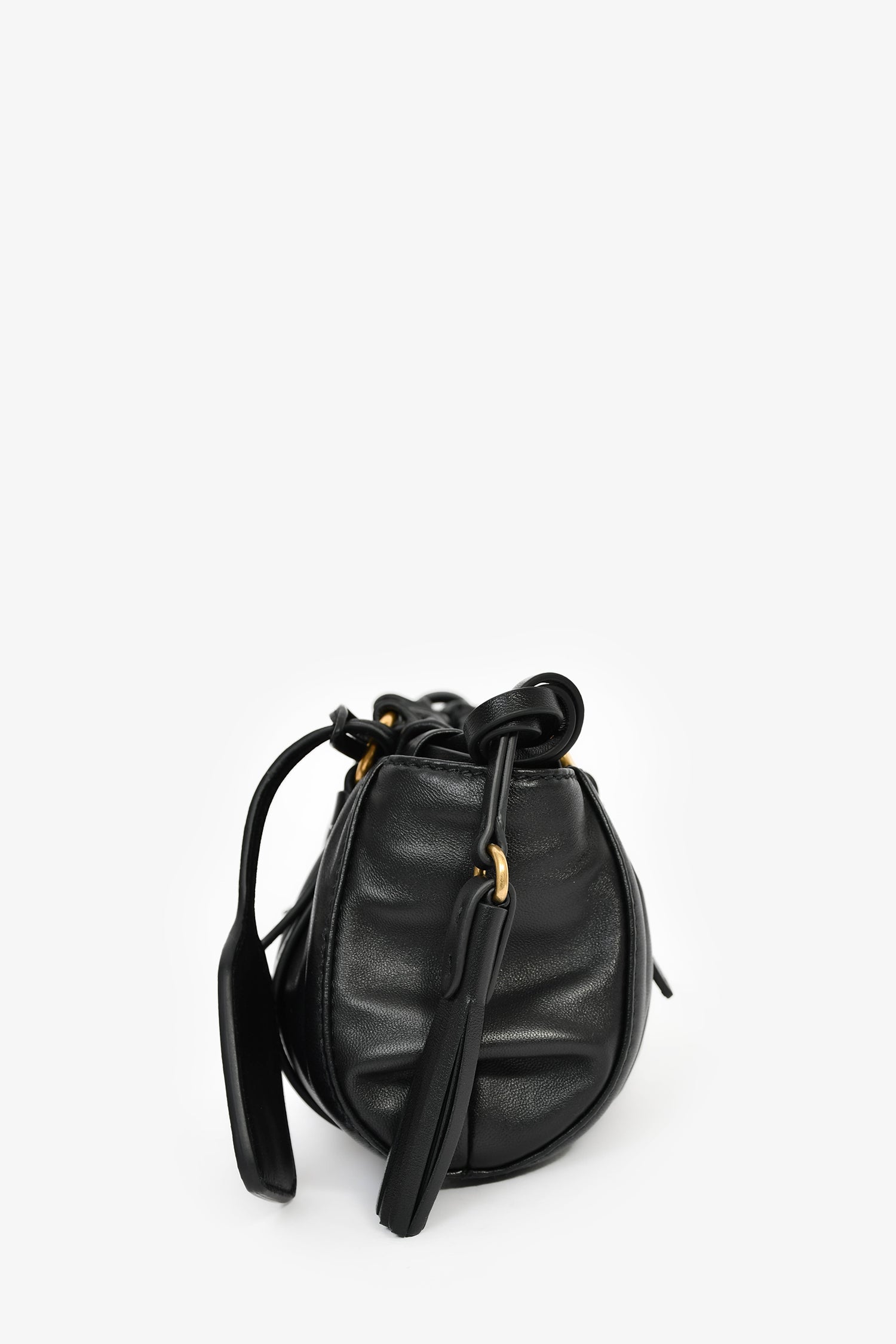 Miu Miu Black Leather Mini Joie Nappa Shoulder Bag
