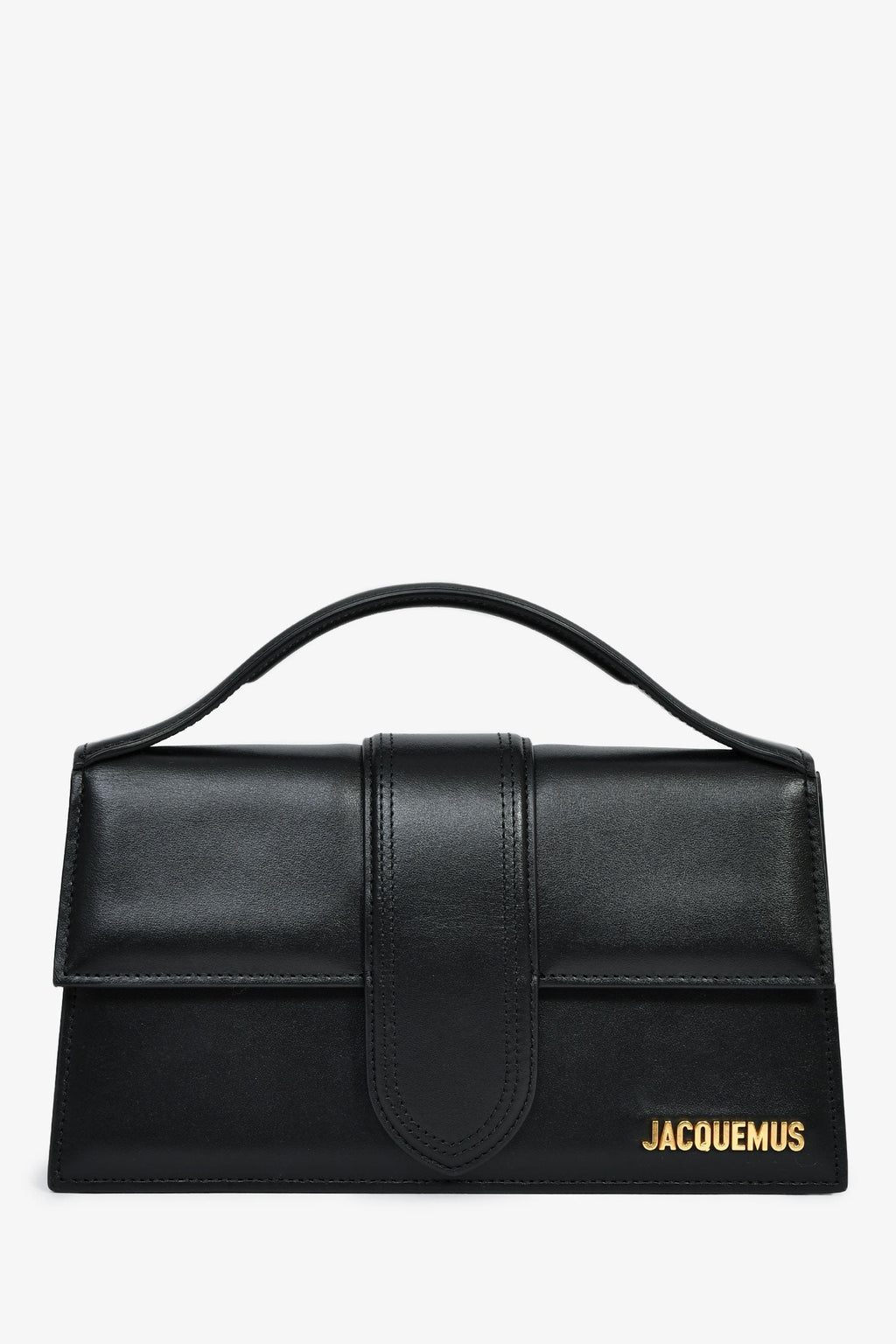 Jacquemus Black Leather Le Grand Bambino Top Handle with Strap