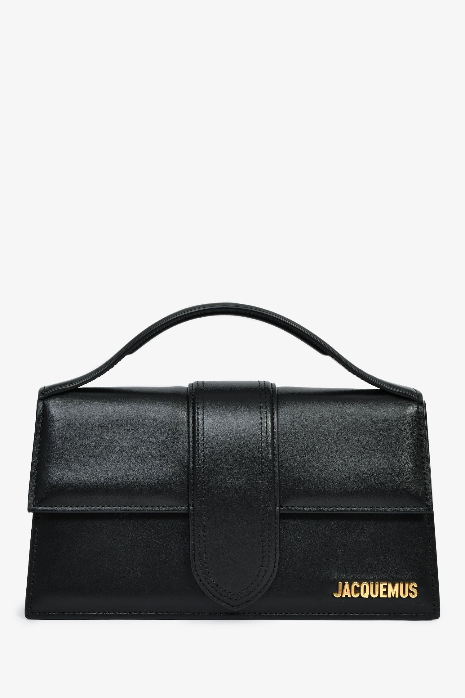 Jacquemus Black Leather Le Grand Bambino Top Handle with Strap