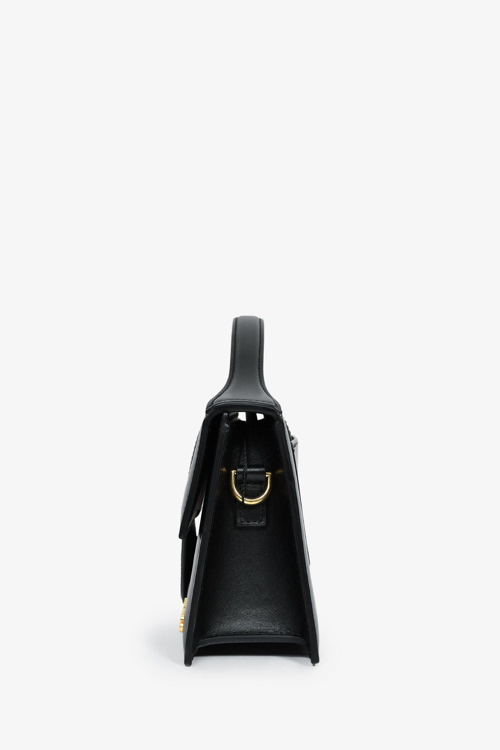 Jacquemus Black Leather Le Grand Bambino Top Handle with Strap