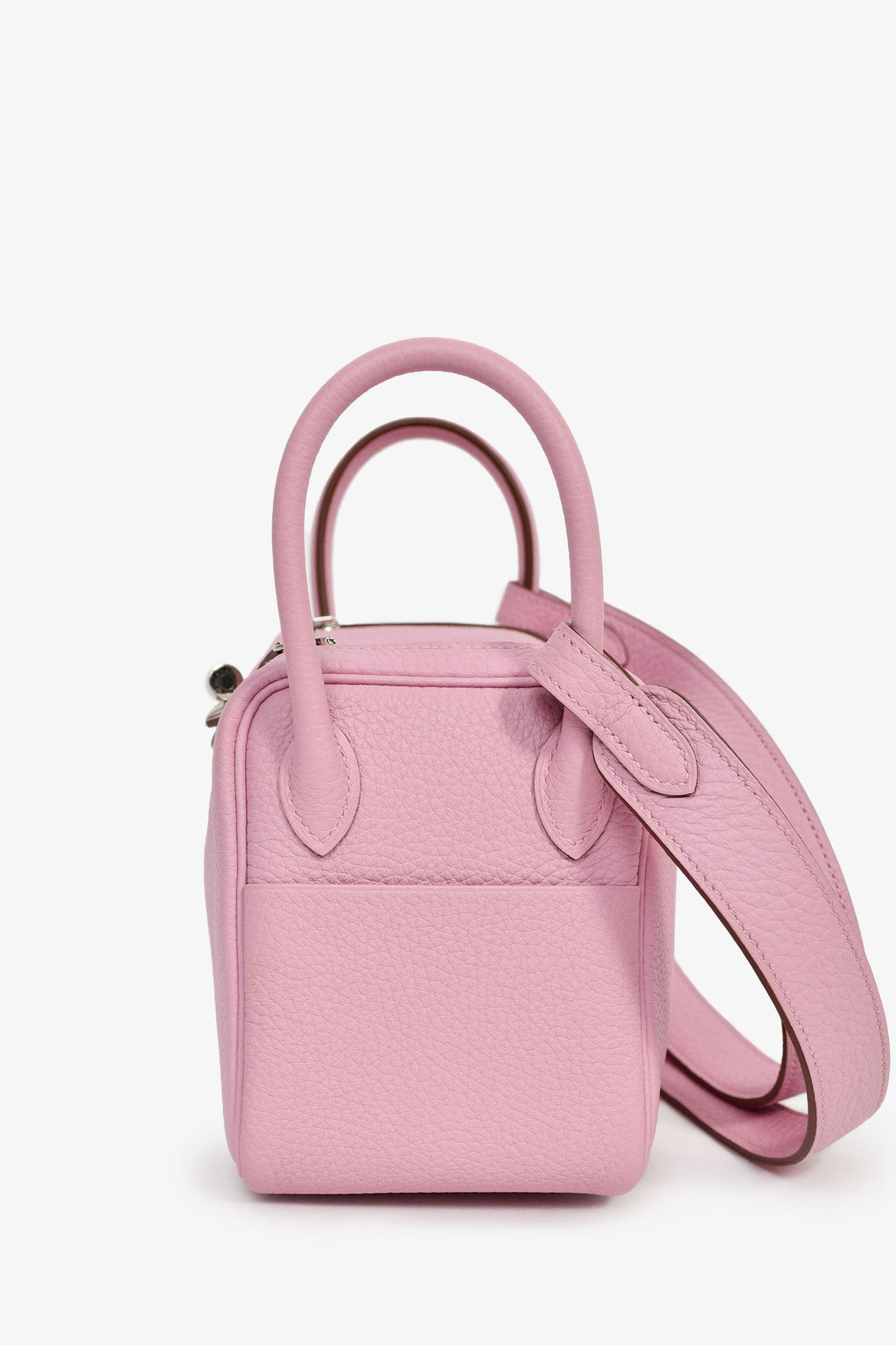 Hermès 2022 Mauve Sylvestre Clemence Leather Mini Lindy