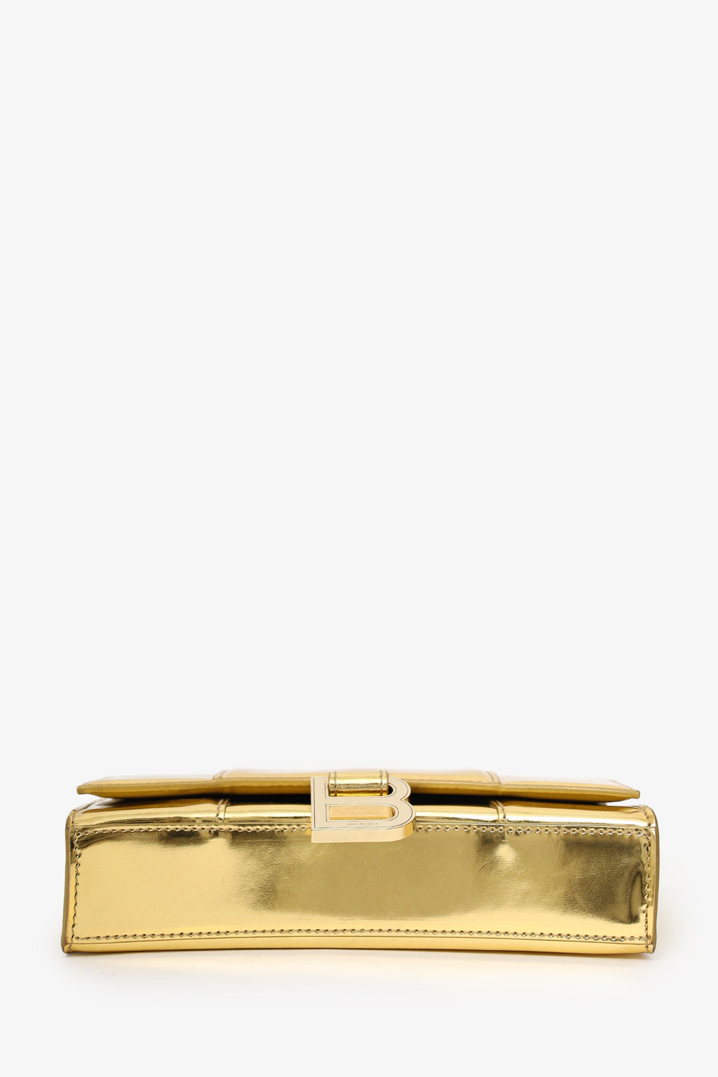 Balenciaga Gold Hourglass Wallet On Chain