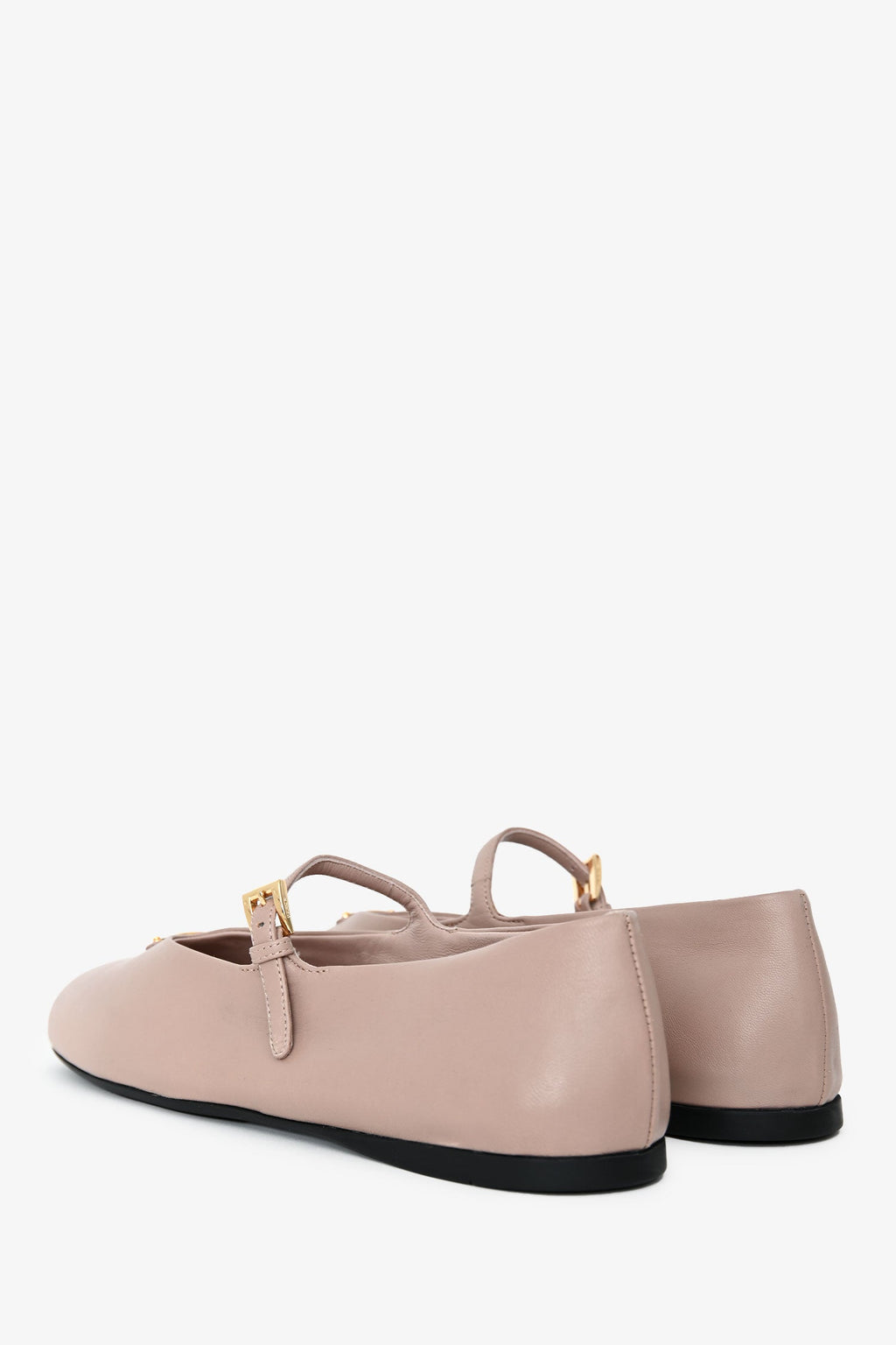 Prada Blush Leather Mary Jane Ballet Flats Size 38