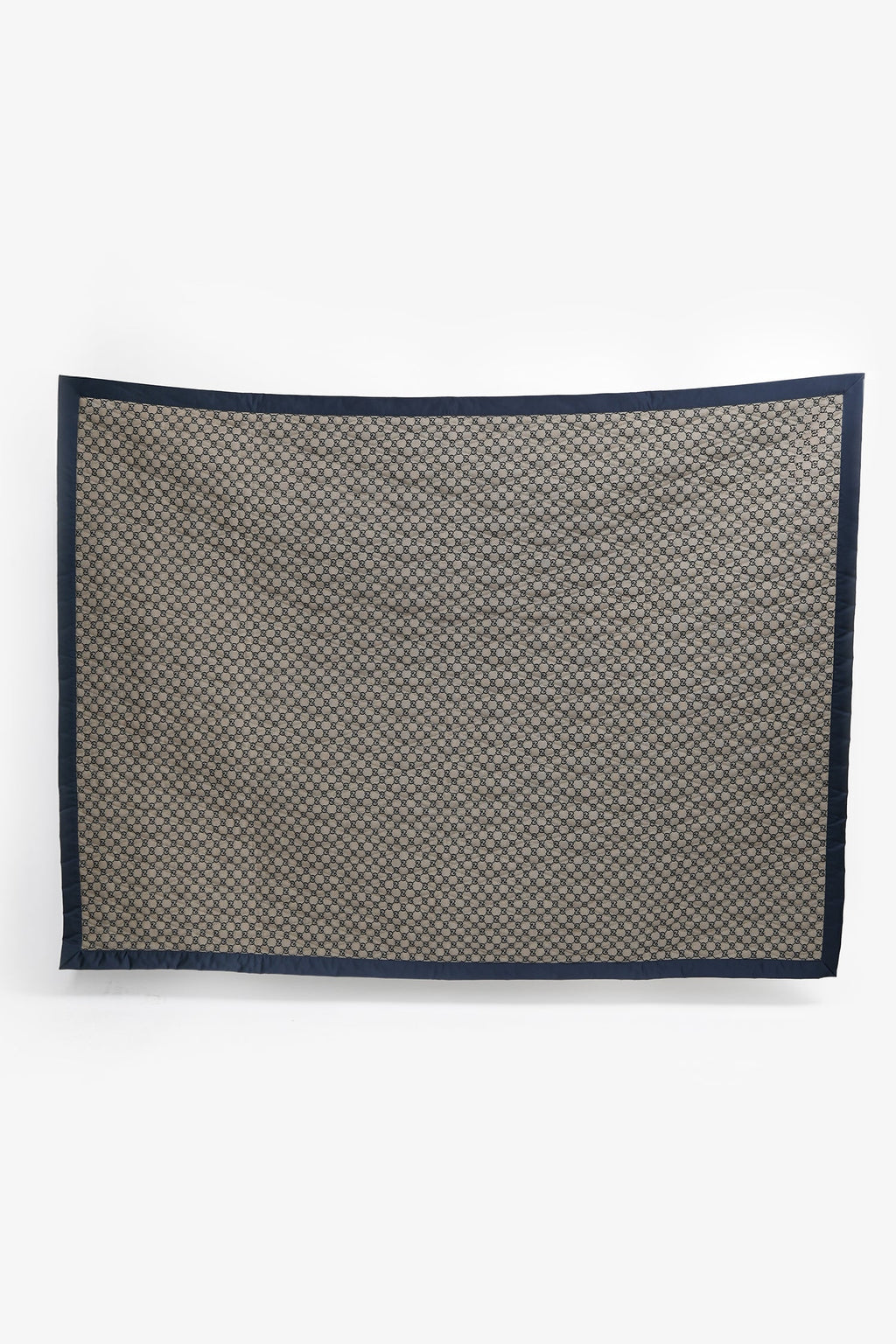 Gucci Beige/Blue Double-Sided GG Quilted Cotton Blanket