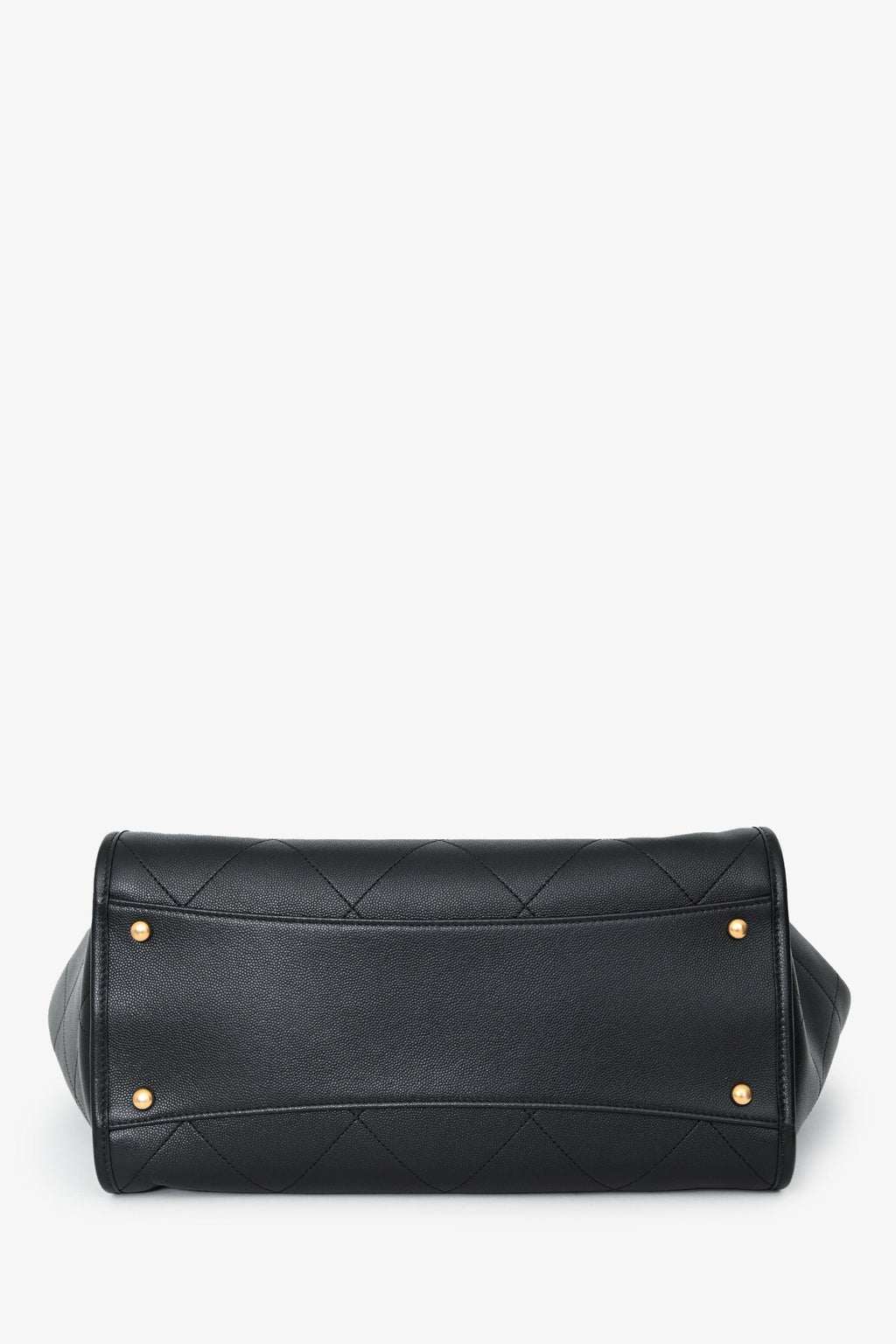 Pre-Loved Chanel™ 2025 Black Lambskin CC Large Shopping Tote with Pouch