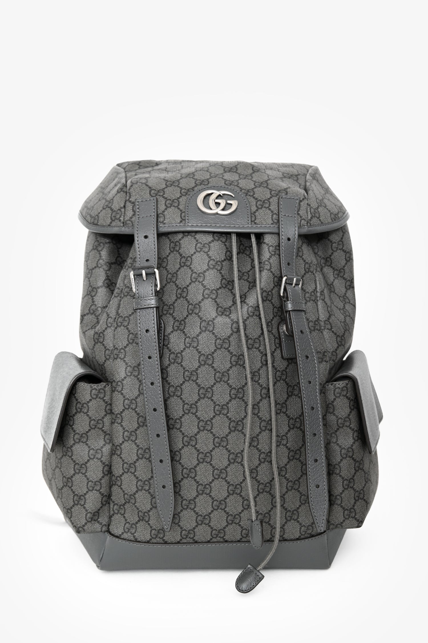 Gucci Grey Canvas GG Supreme Medium Backpack