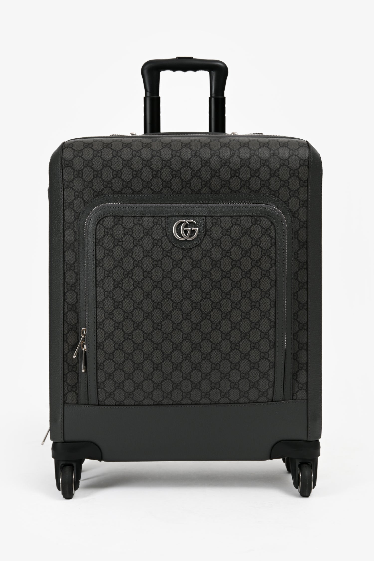 Gucci Grey Canvas GG Supreme Cabin Suitcase
