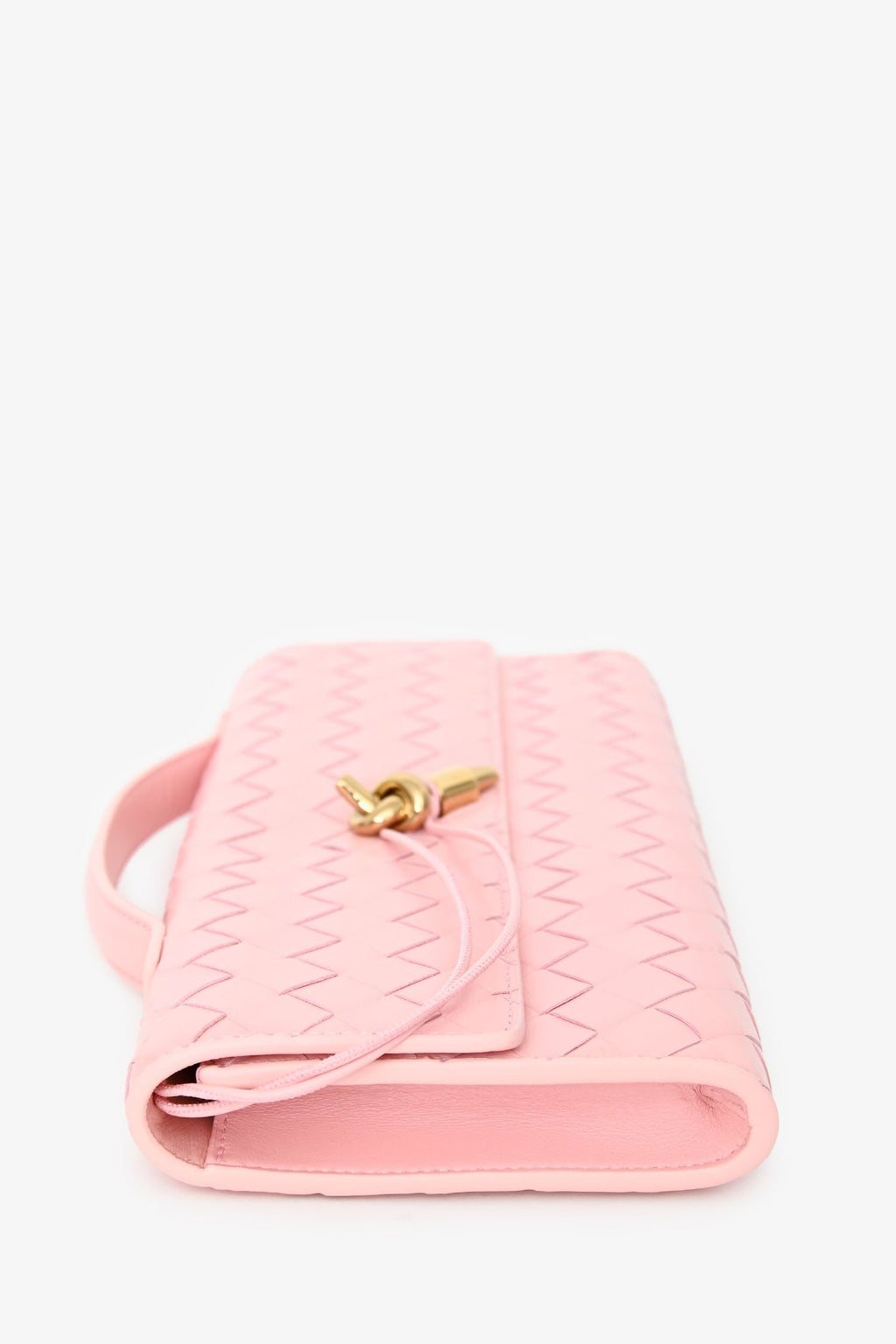 Bottega Veneta Pink Leather 'Andiamo' Clutch