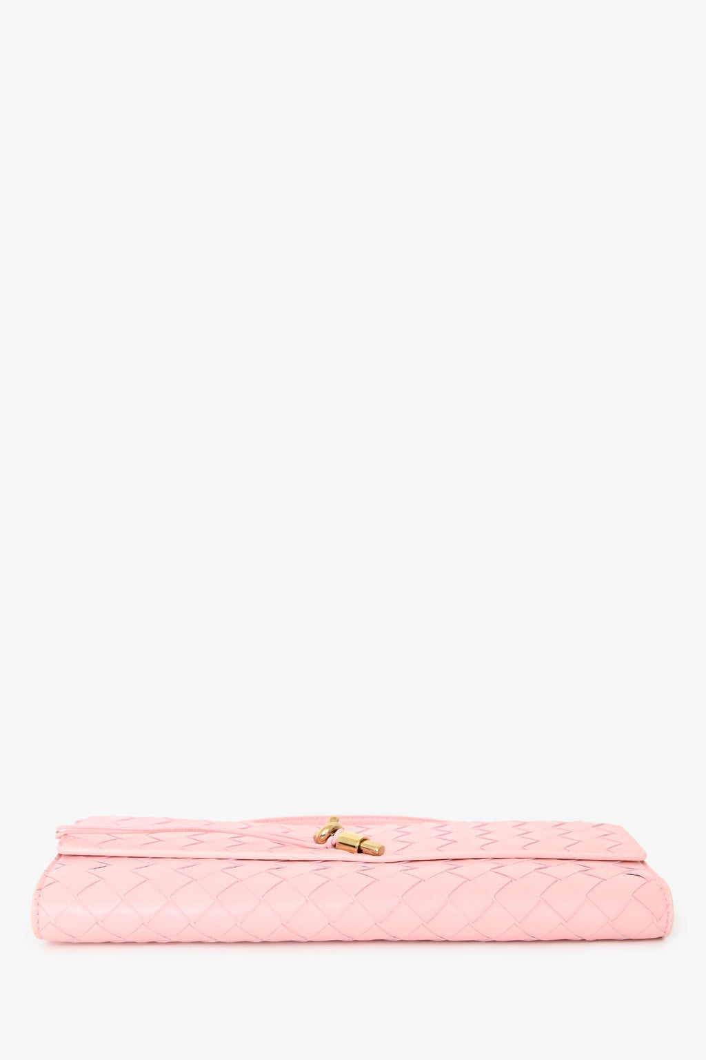 Bottega Veneta Pink Leather 'Andiamo' Clutch