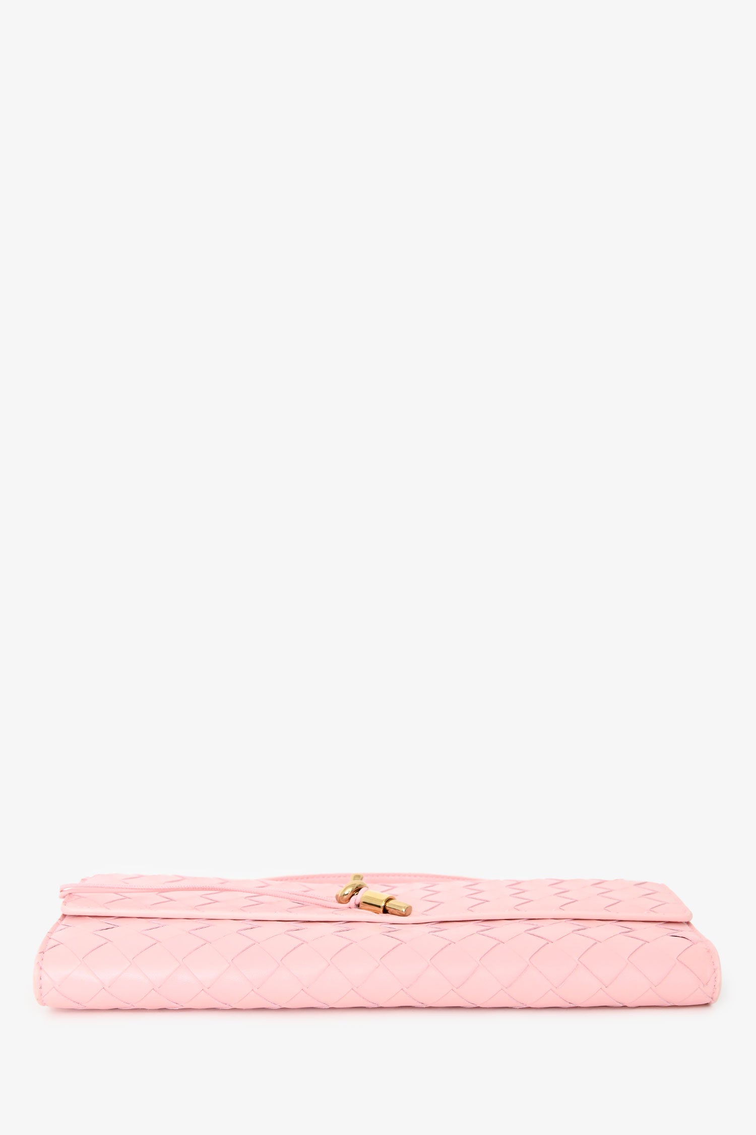 Bottega Veneta Pink Leather 'Andiamo' Clutch