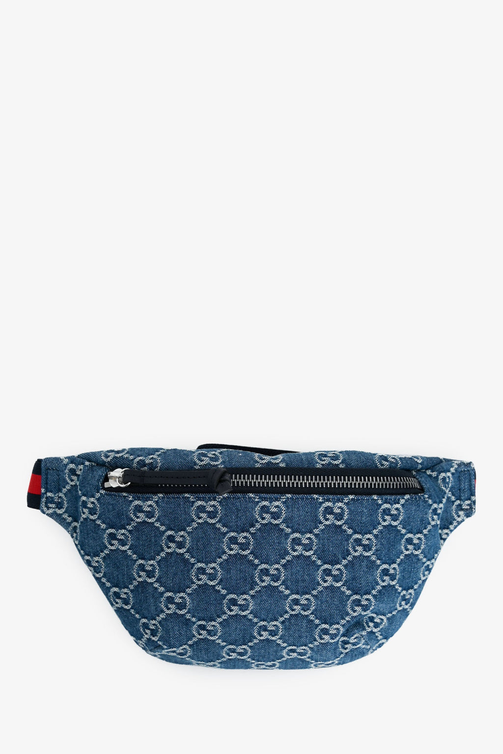 Gucci Blue Denim GG Web Belt Bag