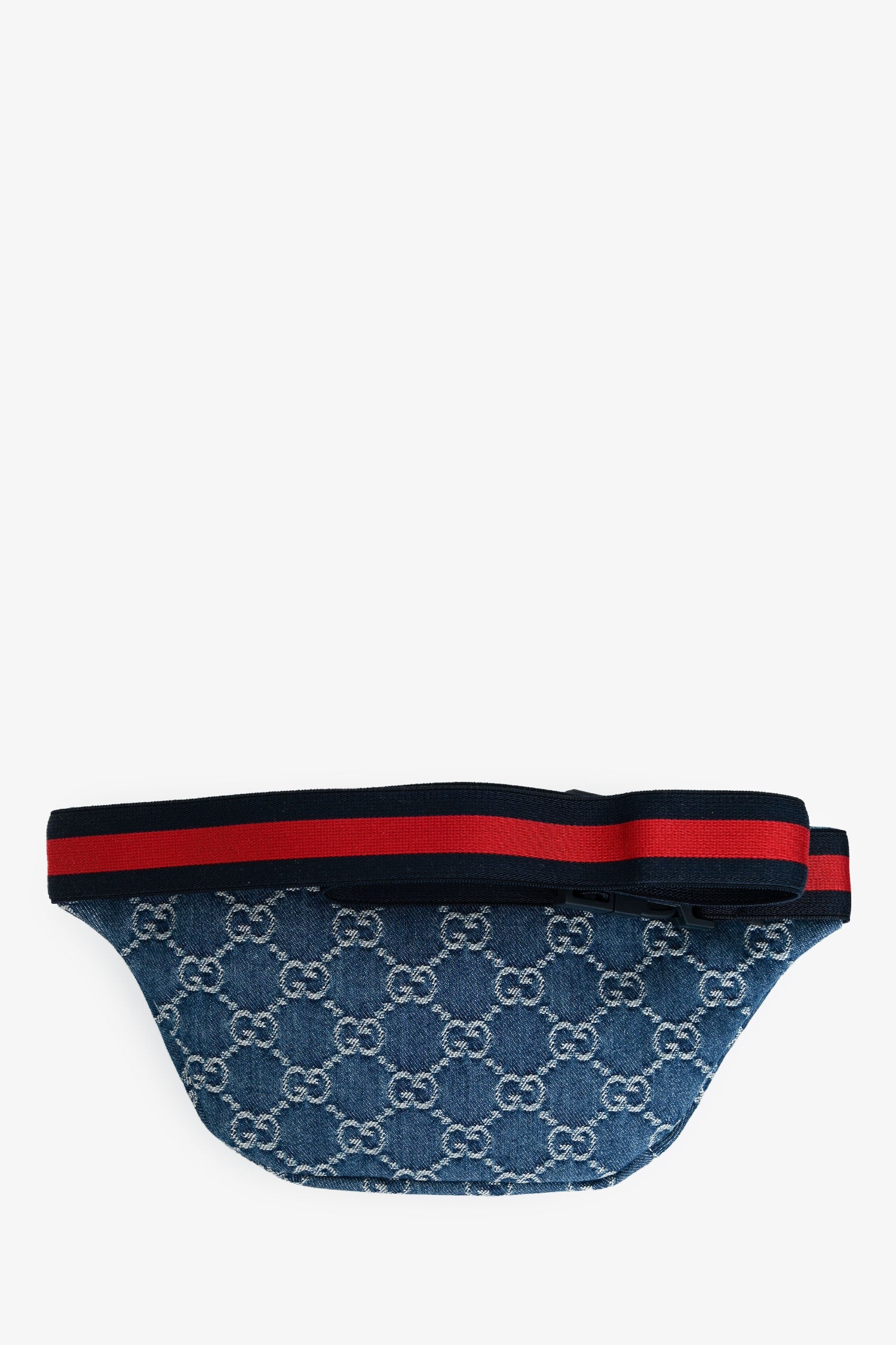 Gucci Blue Denim GG Web Belt Bag