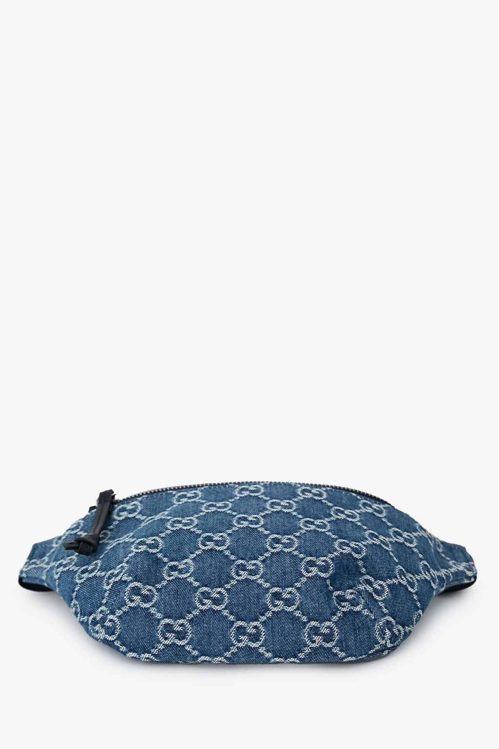 Gucci Blue Denim GG Web Belt Bag