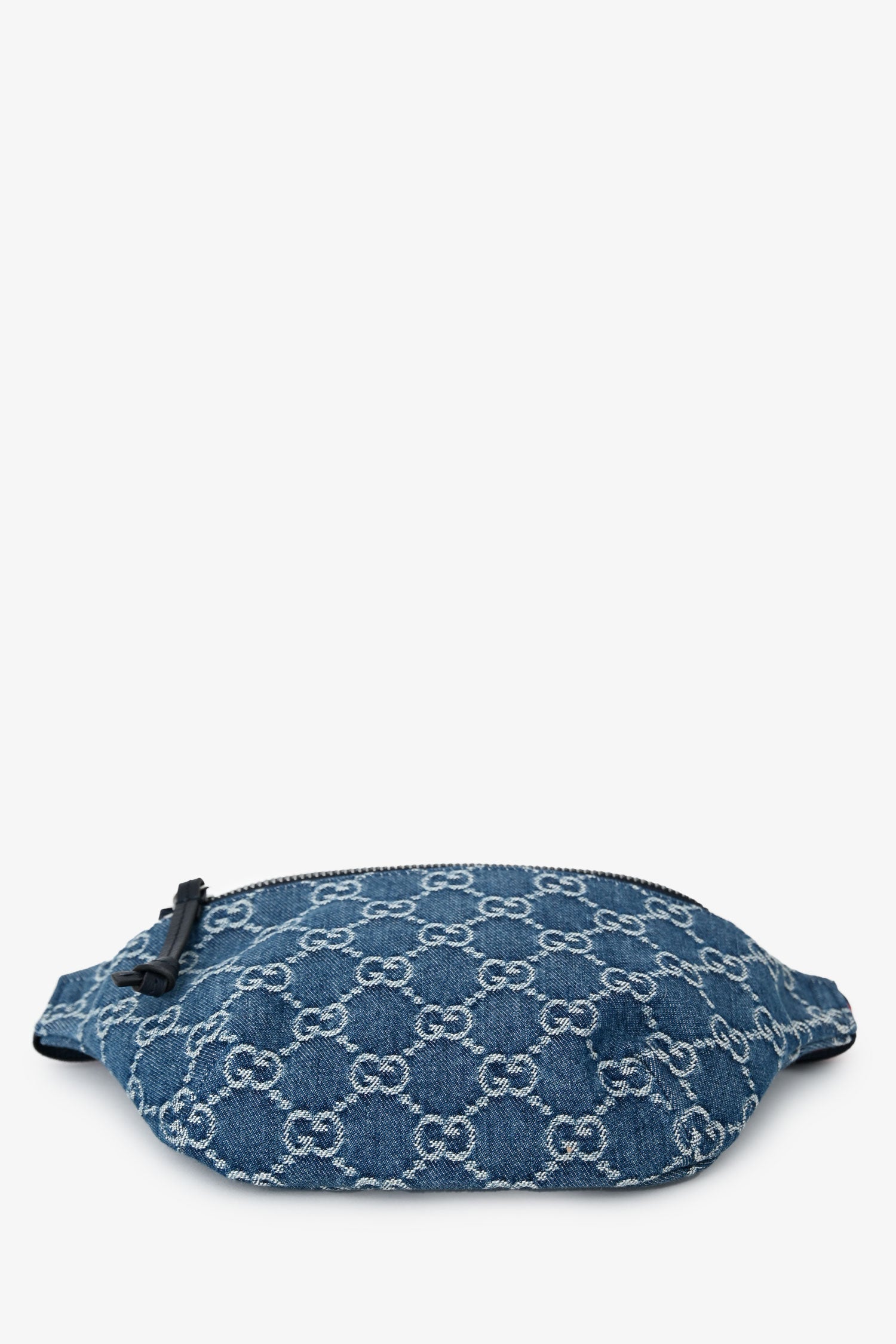 Gucci Blue Denim GG Web Belt Bag