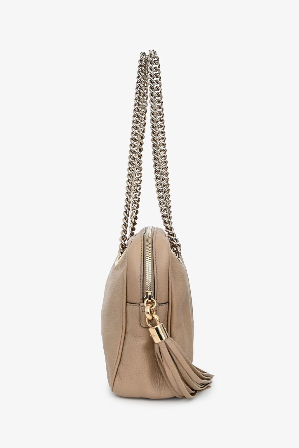 Gucci Brown Leather GG 'Soho' Camera Shoulder Bag