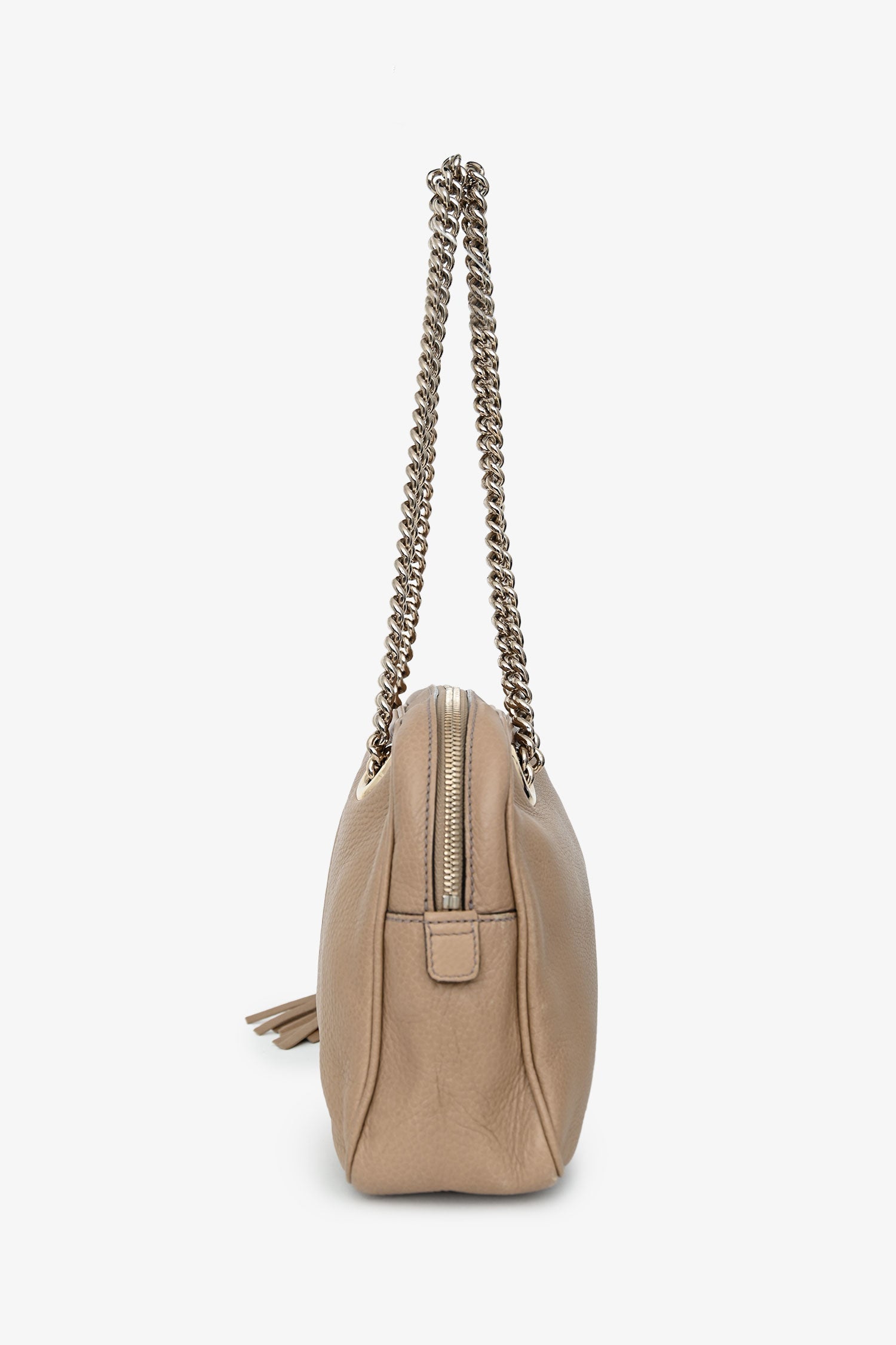 Gucci Brown Leather GG 'Soho' Camera Shoulder Bag