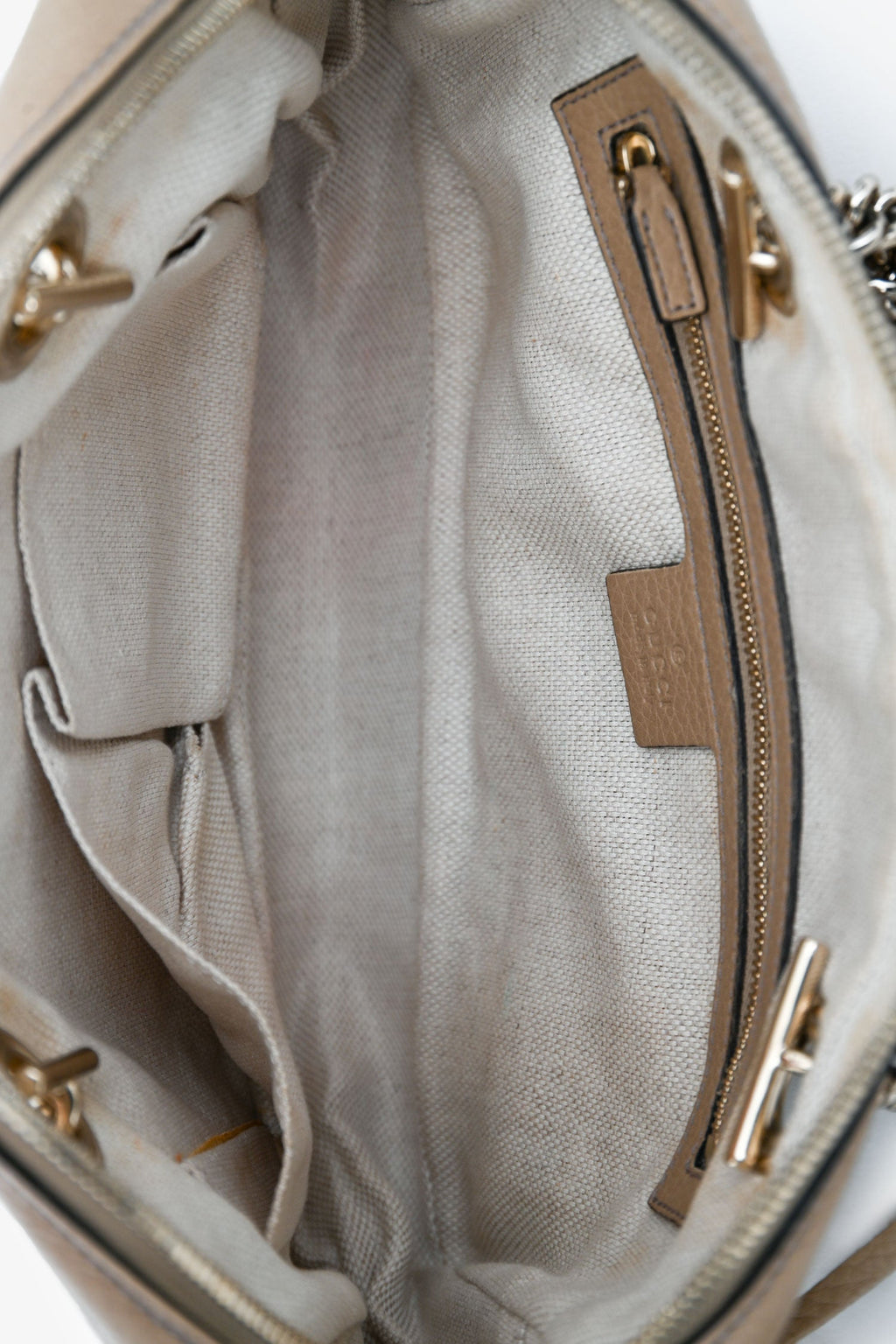 Gucci Brown Leather GG 'Soho' Camera Shoulder Bag