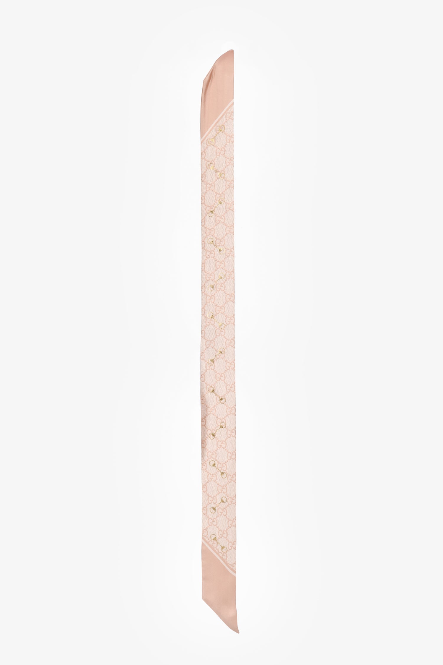 Gucci Pink Silk Monogram Twilly