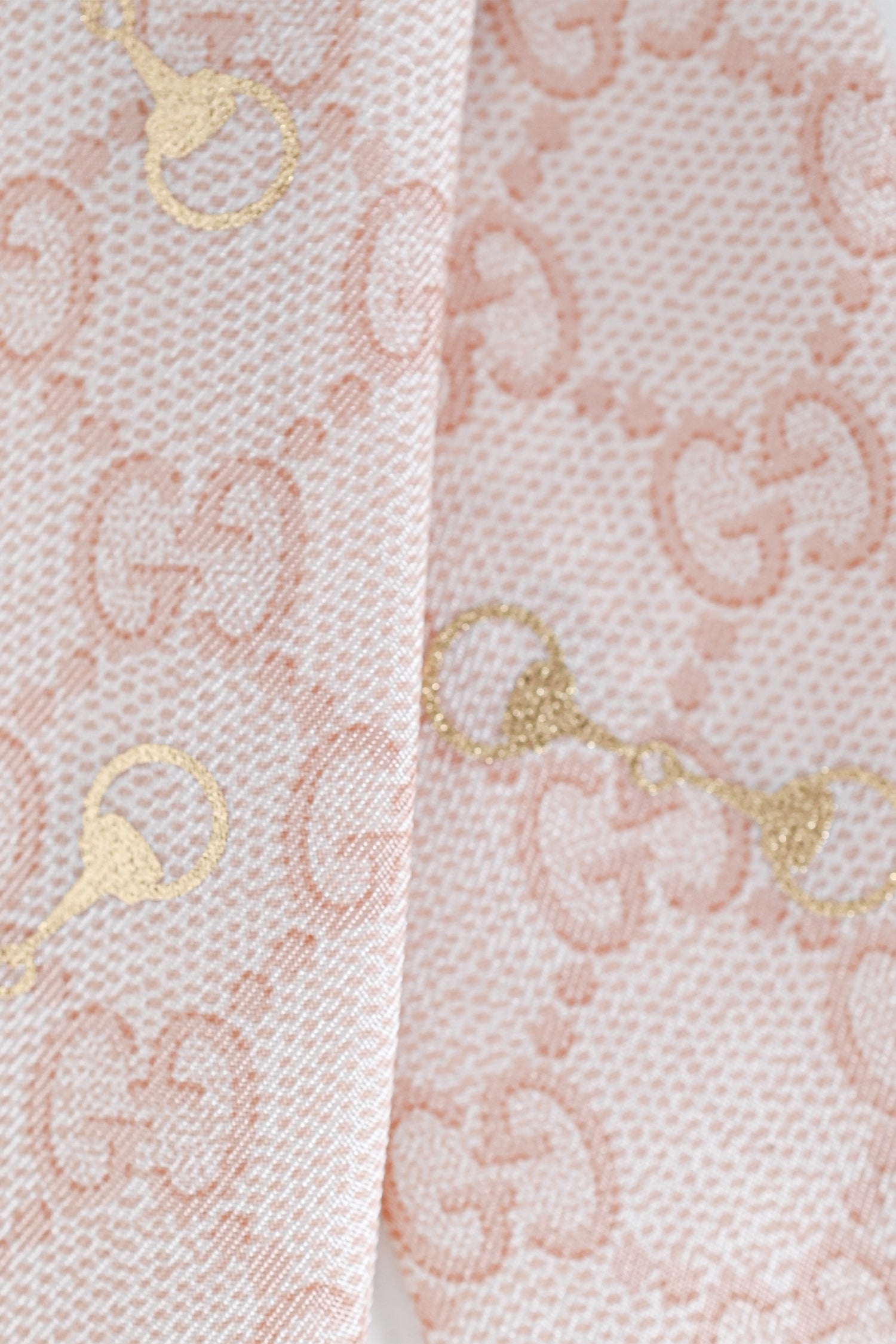 Gucci Pink Silk Monogram Twilly