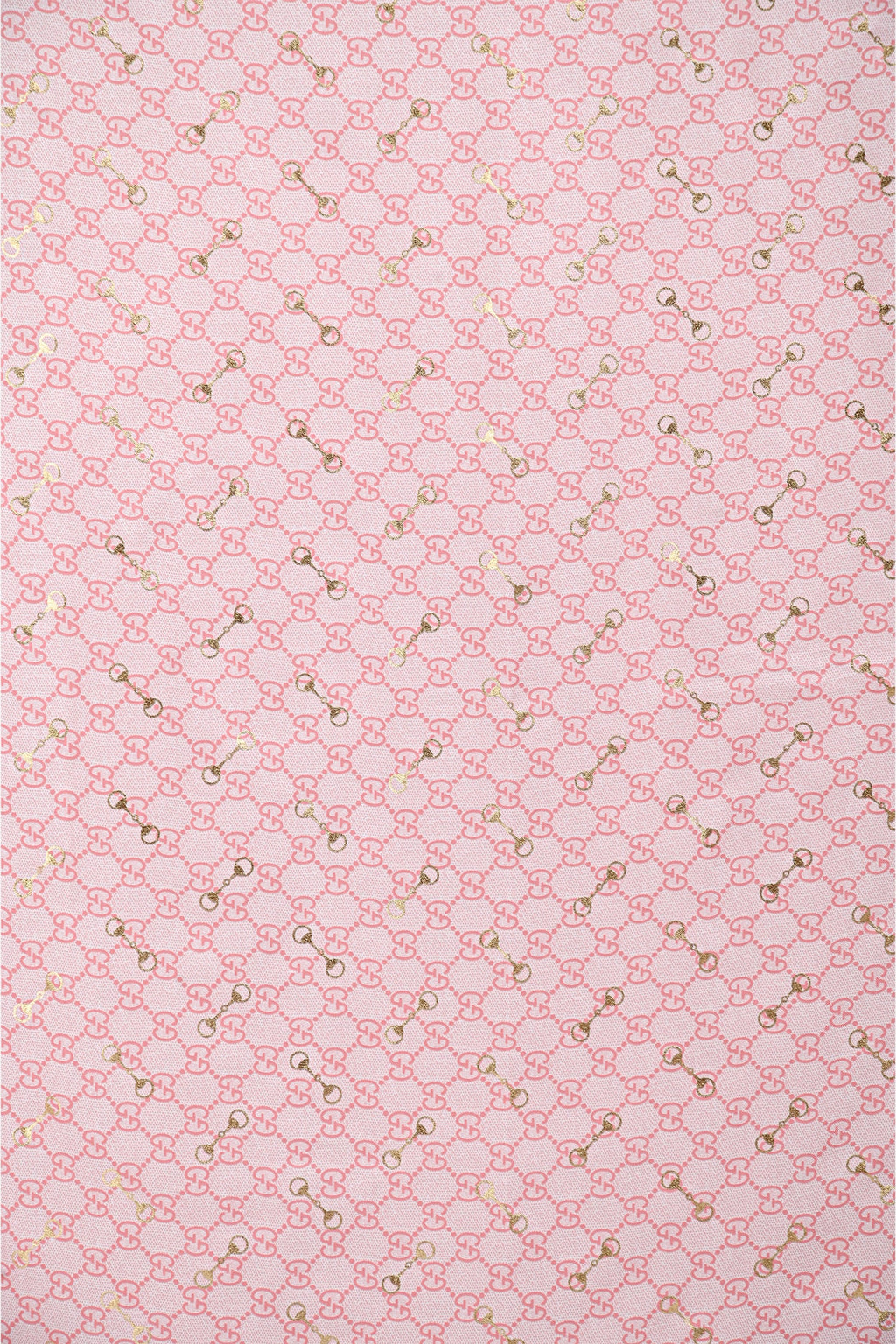 Gucci Pink/Gold Silk Monogram Scarf