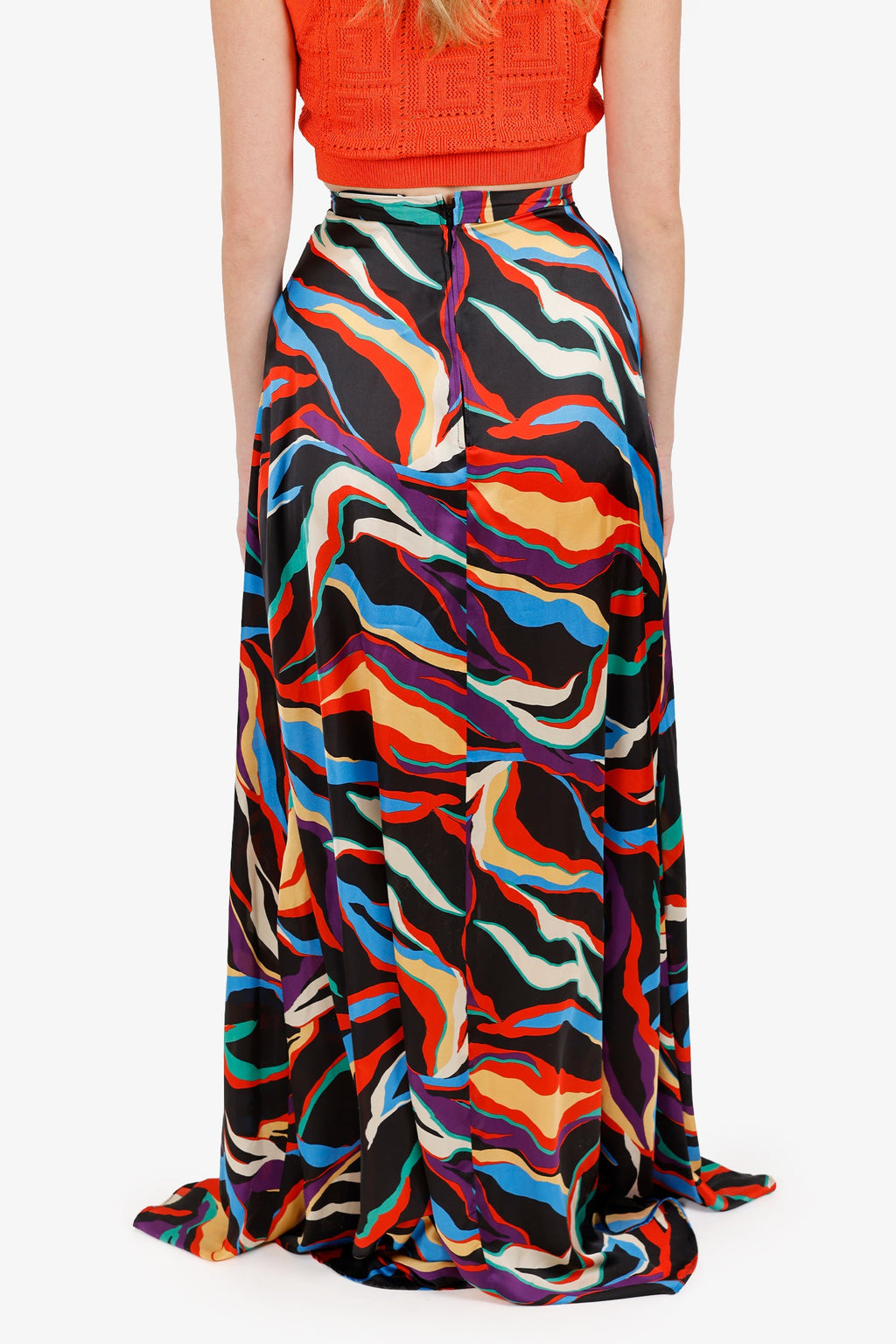 Greta Constantine Black/Multicolour Maxi Skirt Estimated Size XS/S