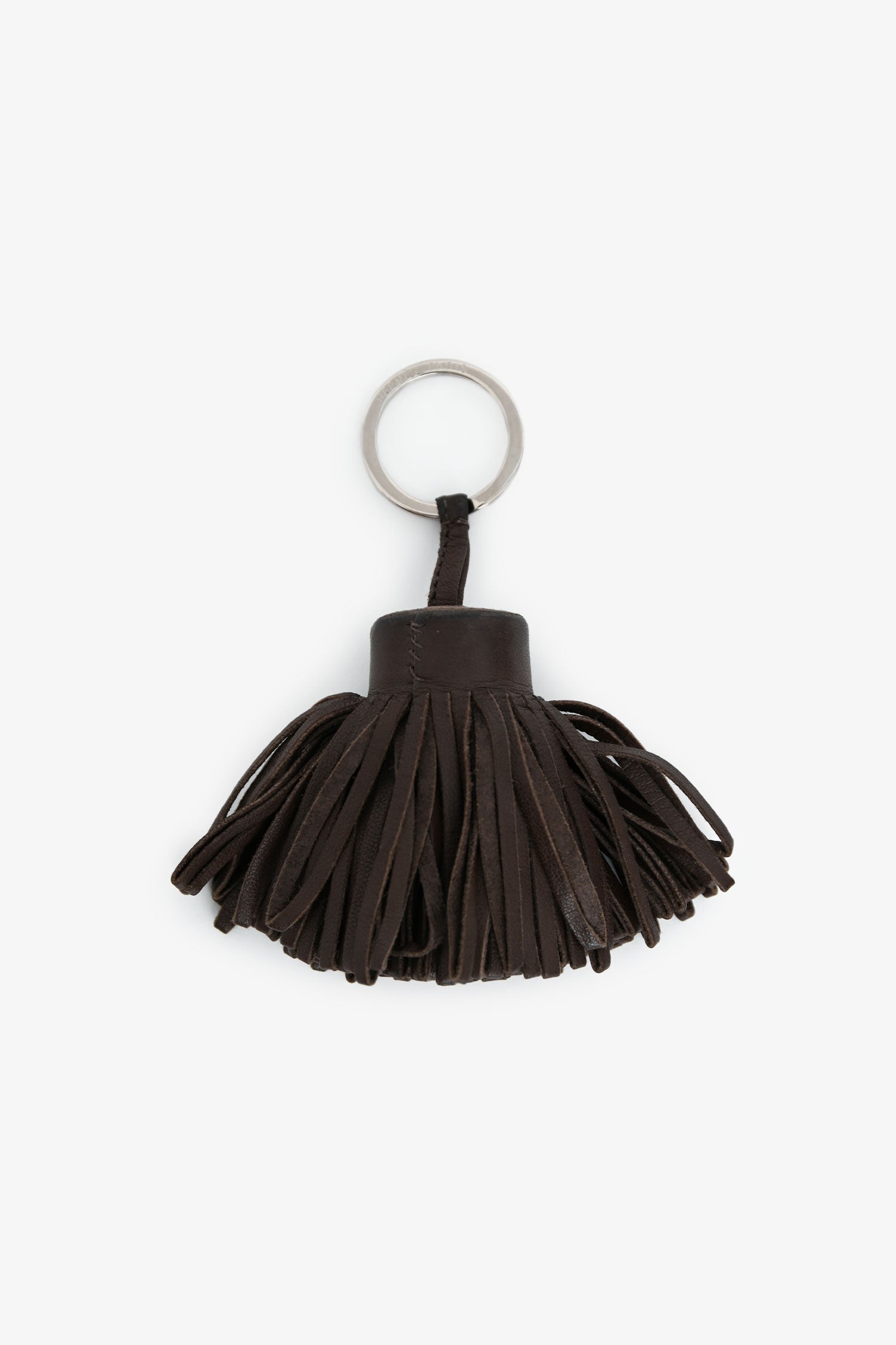 Hermès Brown Swift Leather Tassel Key Chain