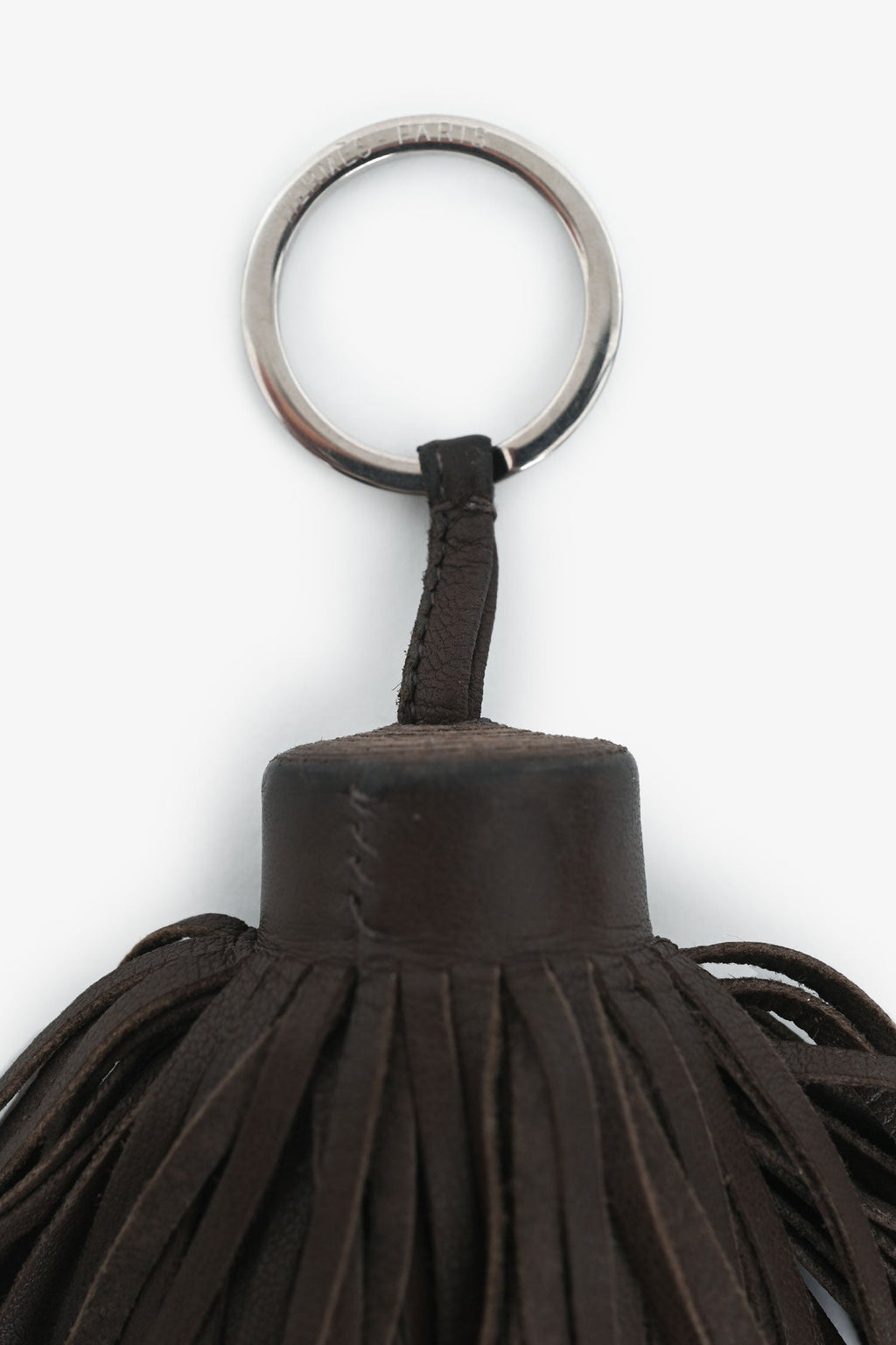 Hermès Brown Swift Leather Tassel Key Chain