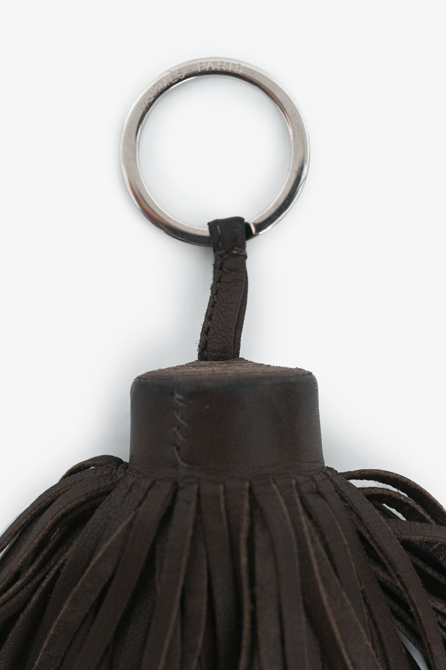 Hermès Brown Swift Leather Tassel Key Chain