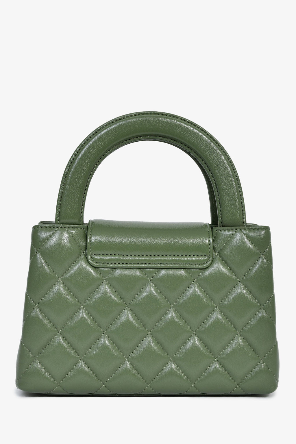 Pre-Loved Chanel™ Green Lambskin Mini Kelly Shopper Tote