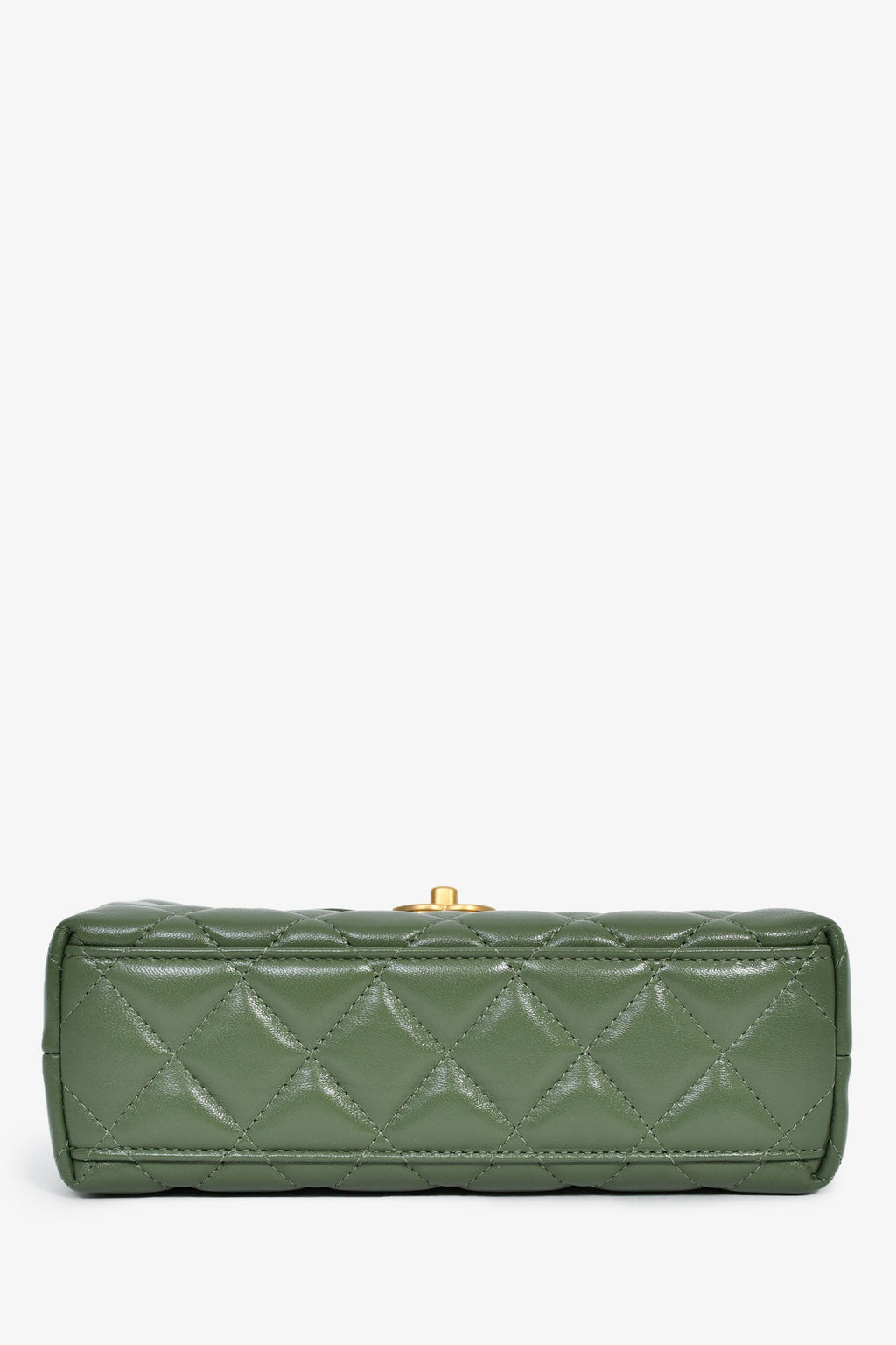 Pre-Loved Chanel™ Green Lambskin Mini Kelly Shopper Tote