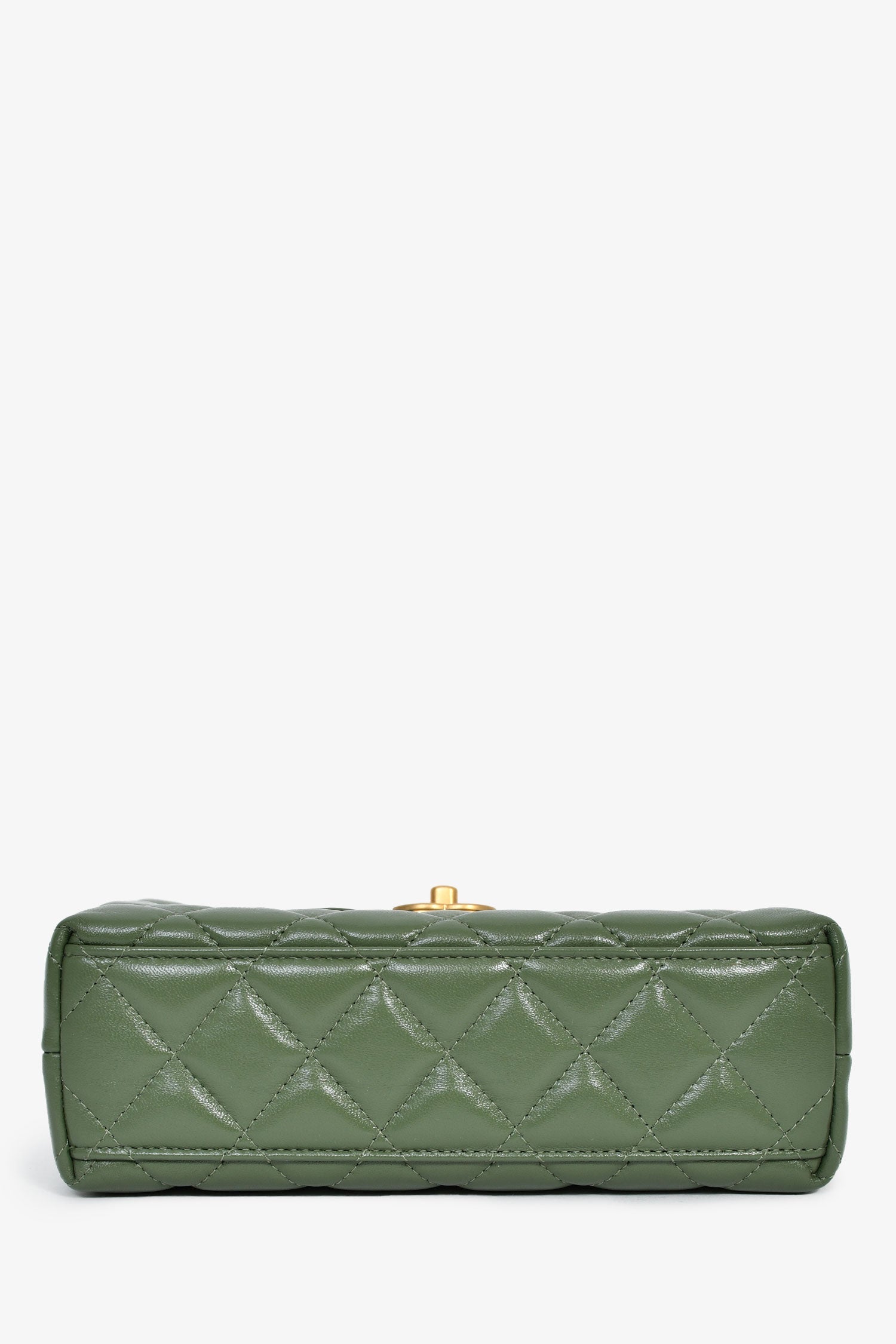 Pre-Loved Chanel™ Green Lambskin Mini Kelly Shopper Tote