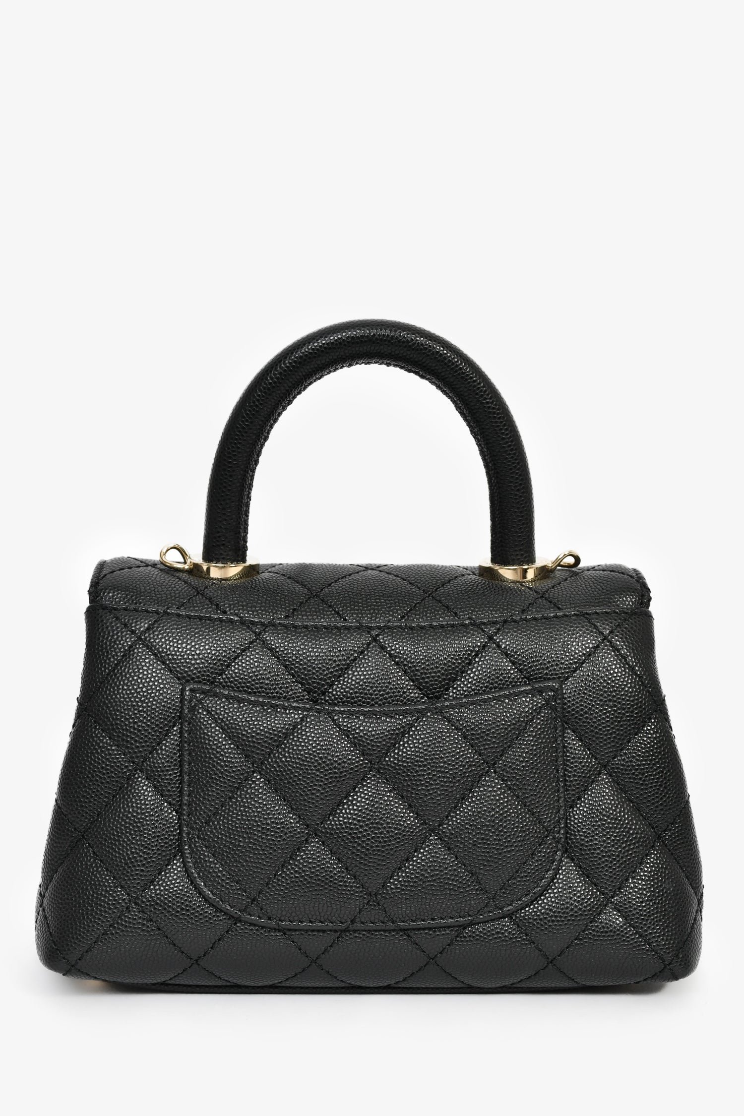 Pre-Loved Chanel™ Black Caviar Extra Mini Coco Handle Flap Bag
