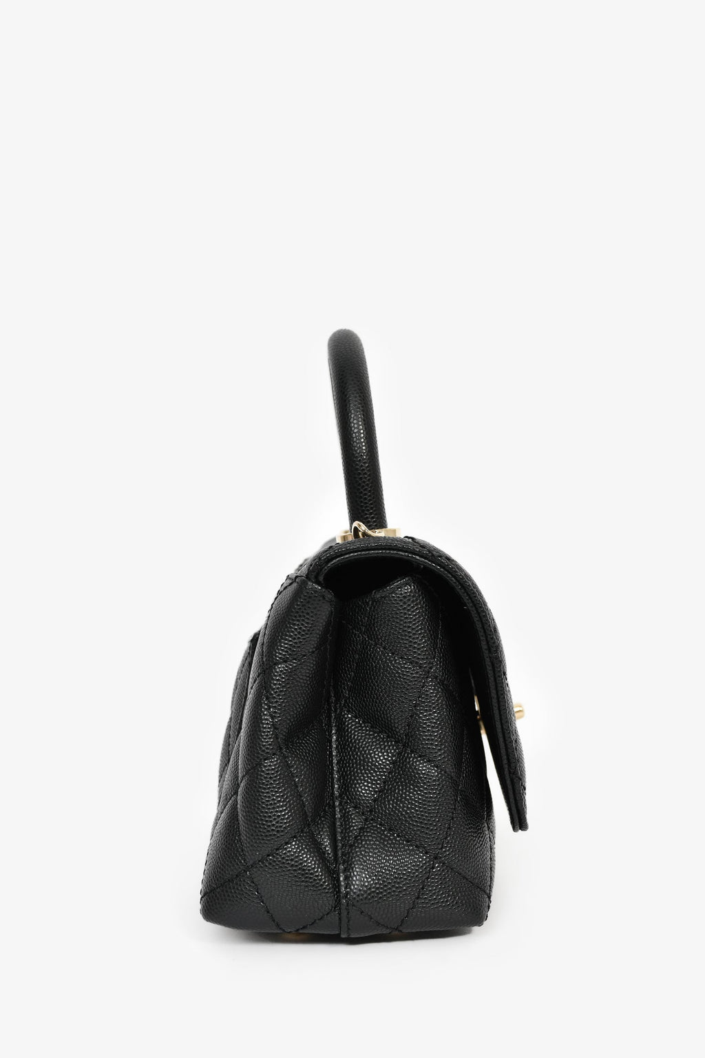 Pre-Loved Chanel™ Black Caviar Extra Mini Coco Handle Flap Bag
