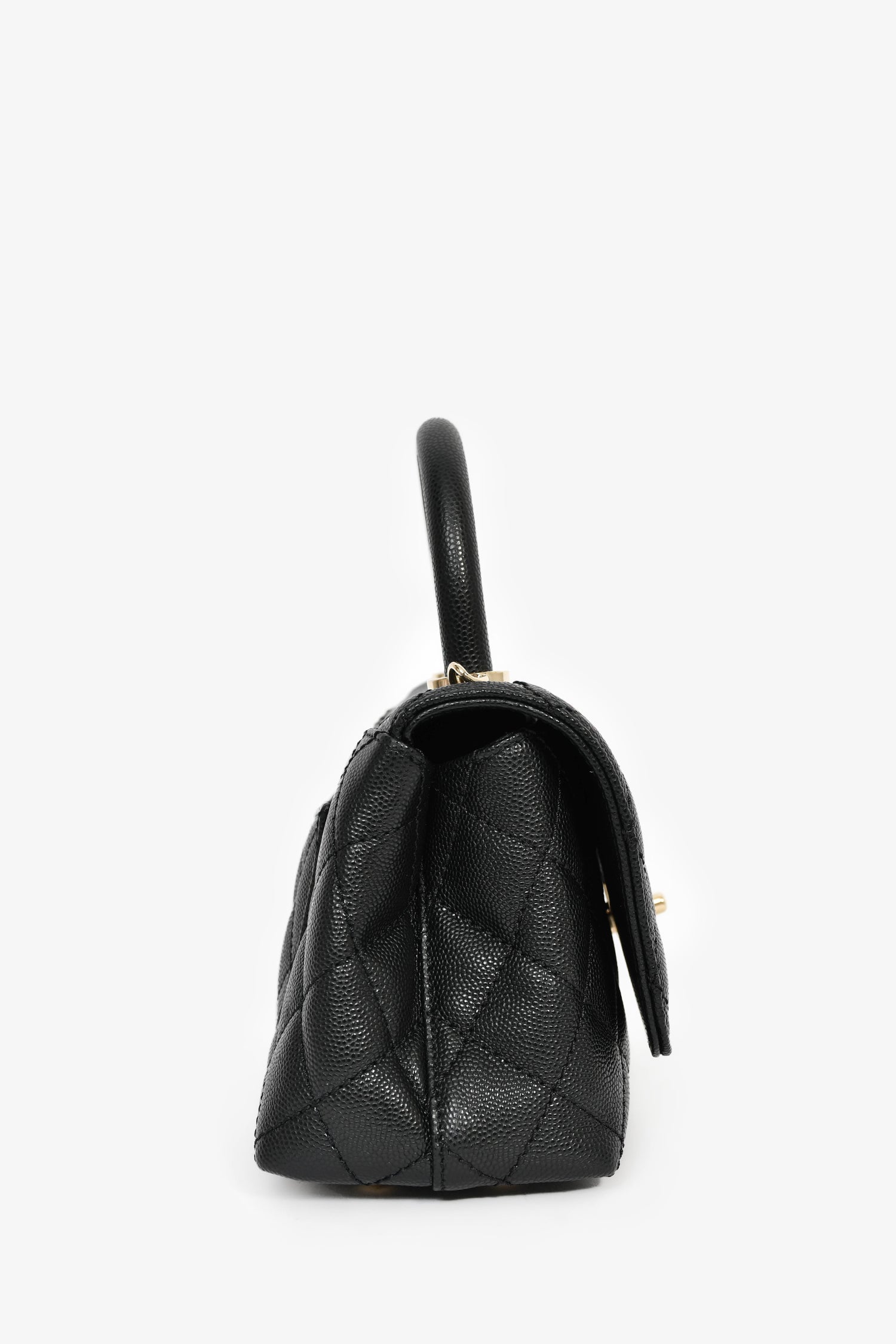 Pre-Loved Chanel™ Black Caviar Extra Mini Coco Handle Flap Bag