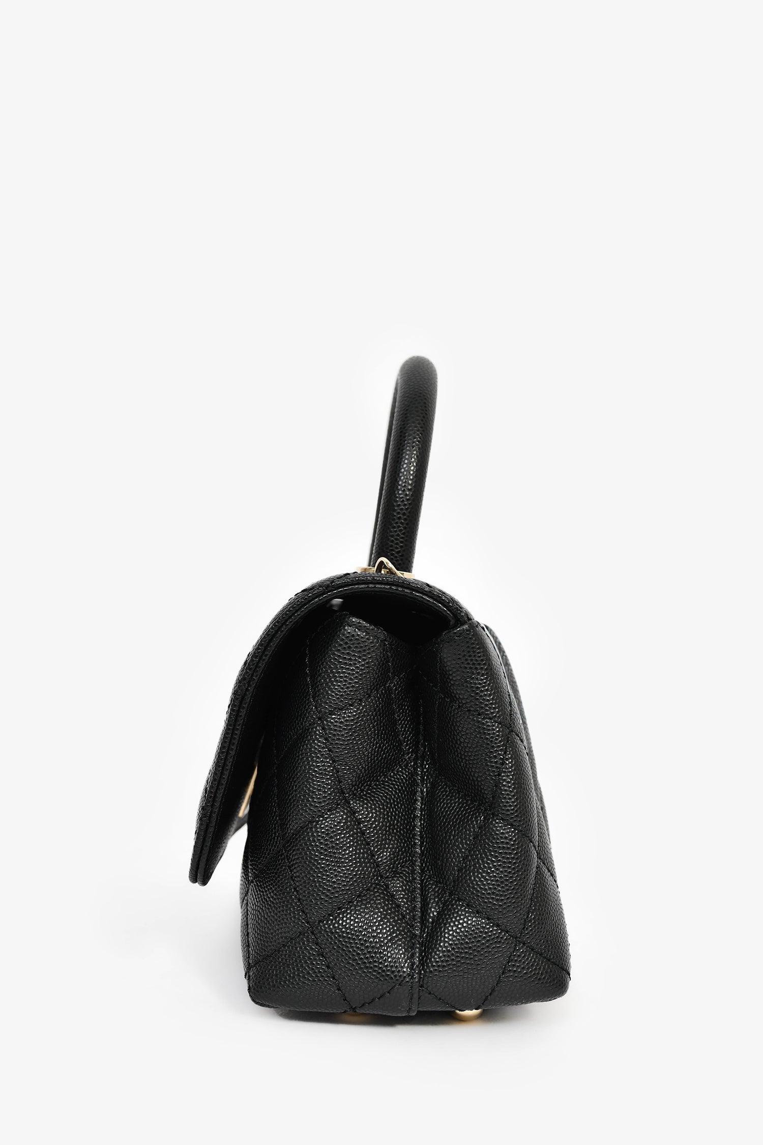 Pre-Loved Chanel™ Black Caviar Extra Mini Coco Handle Flap Bag