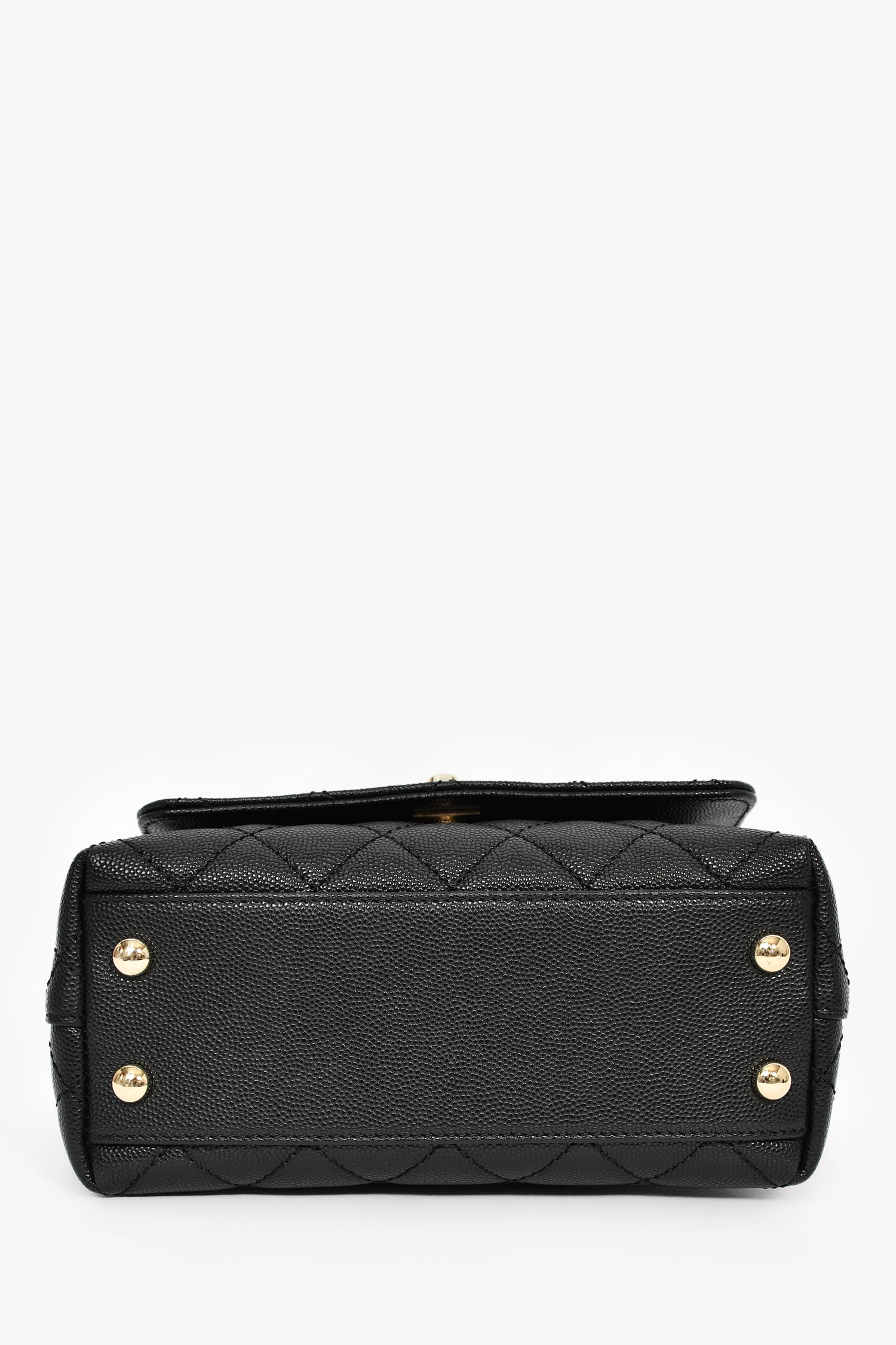 Pre-Loved Chanel™ Black Caviar Extra Mini Coco Handle Flap Bag