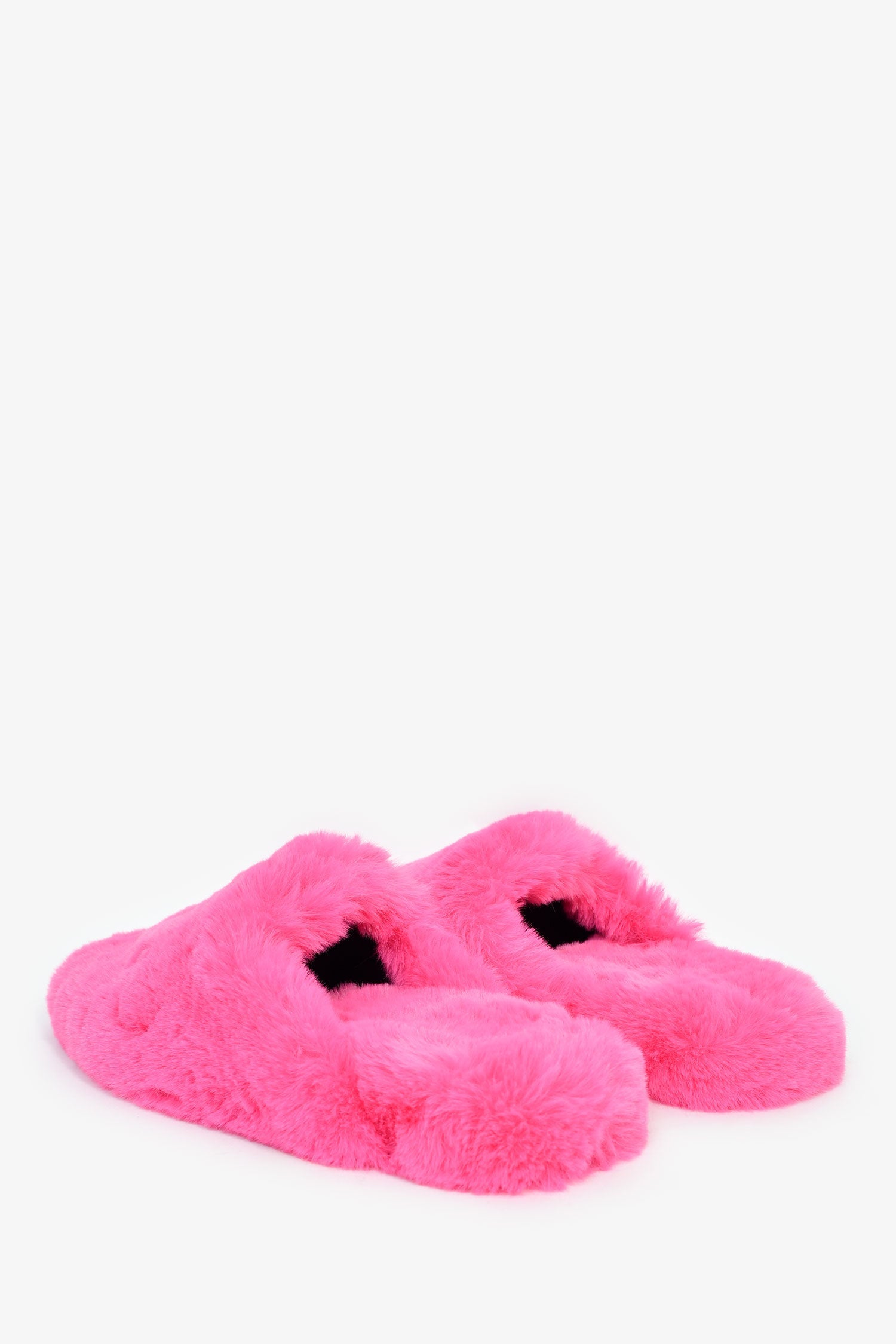 Balenciaga Pink Faux Fur Teddy Mules Size 40 Mens