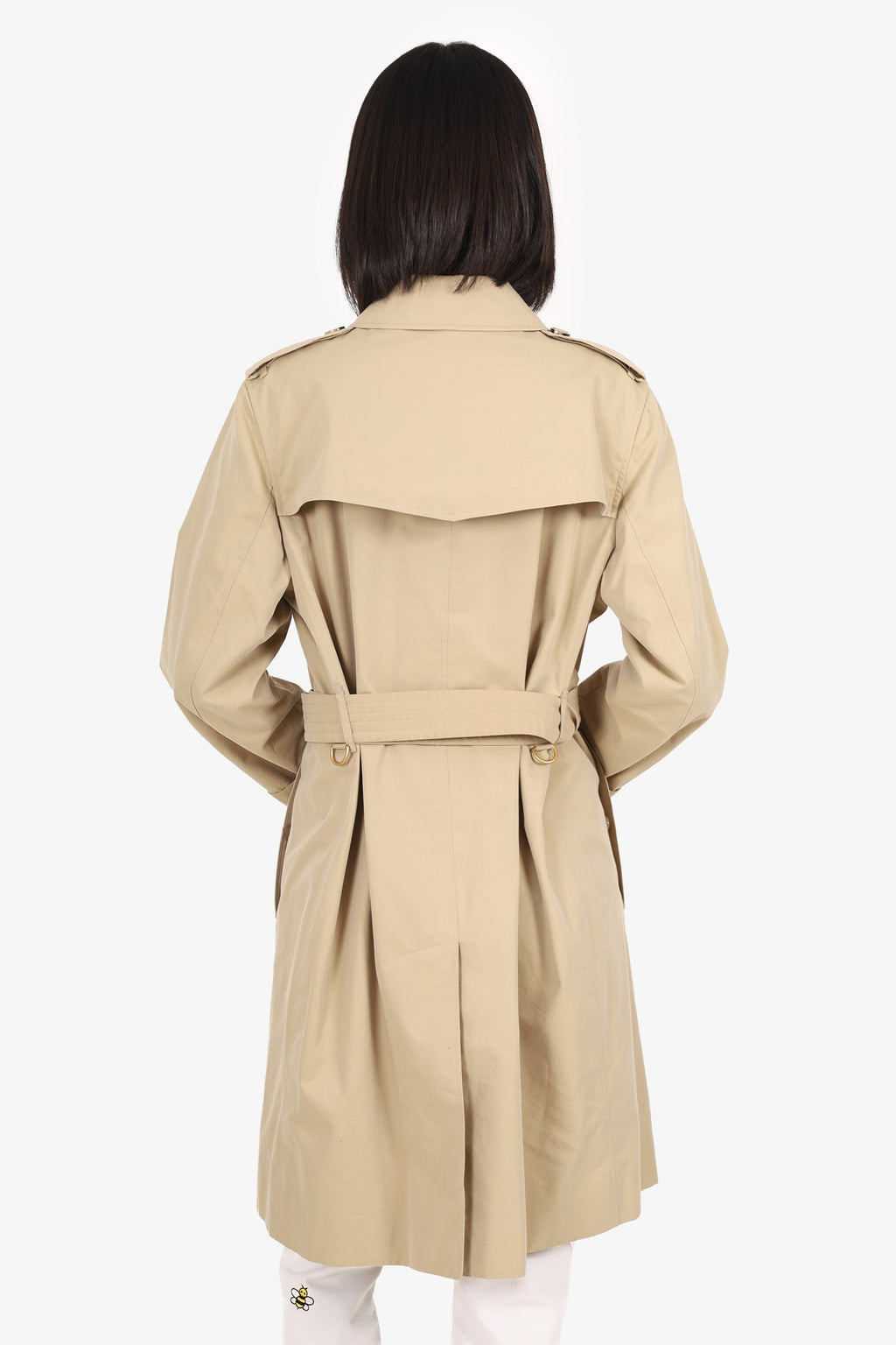 Burberry Brown 'Kensington' Midi Trench Coat Size 14 With Belt