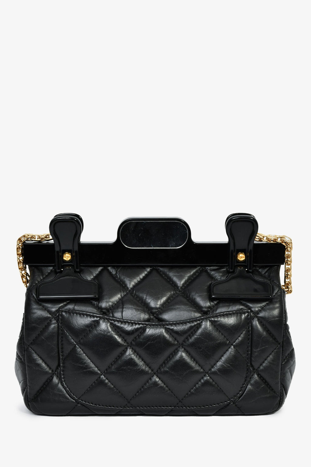 Pre-Loved Chanel™ 2016-17 Runway Black Calfskin Leather 2.55 Reissue Hanger Flap Bag